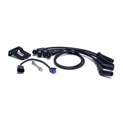 This kit allows you to relocate the coil from the left side of the engine to the front, below the frame neck, between the down tubes. Cleans-up the left side of the engine by offering an unobstructed view to the cylinders and heads. Includes required installation hardware and extended spark plug wires. 
Note: Requires simple grinding & touch-up paint for the engine mount.