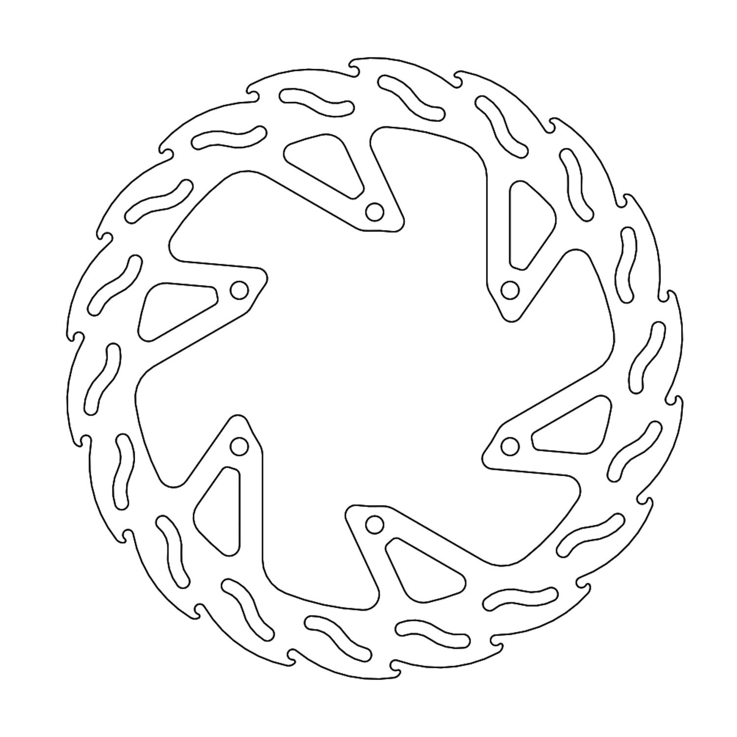 Moto-Master Flame series fixed brake rotor