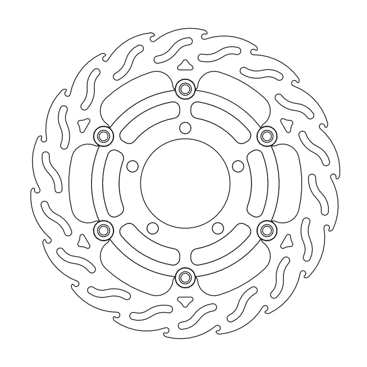 Moto-Master Flame series floating brake rotor