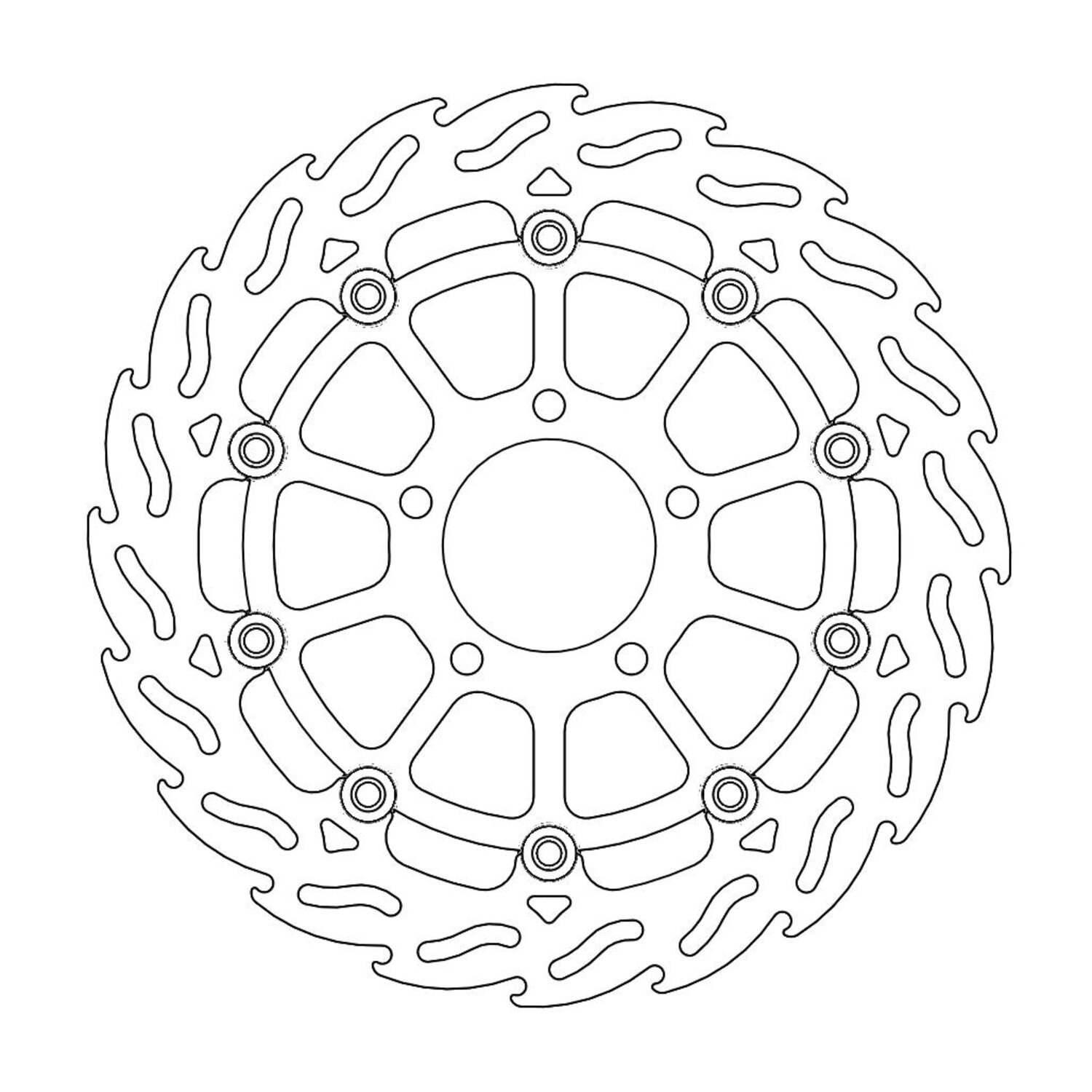 Moto-Master Flame series floating brake rotor