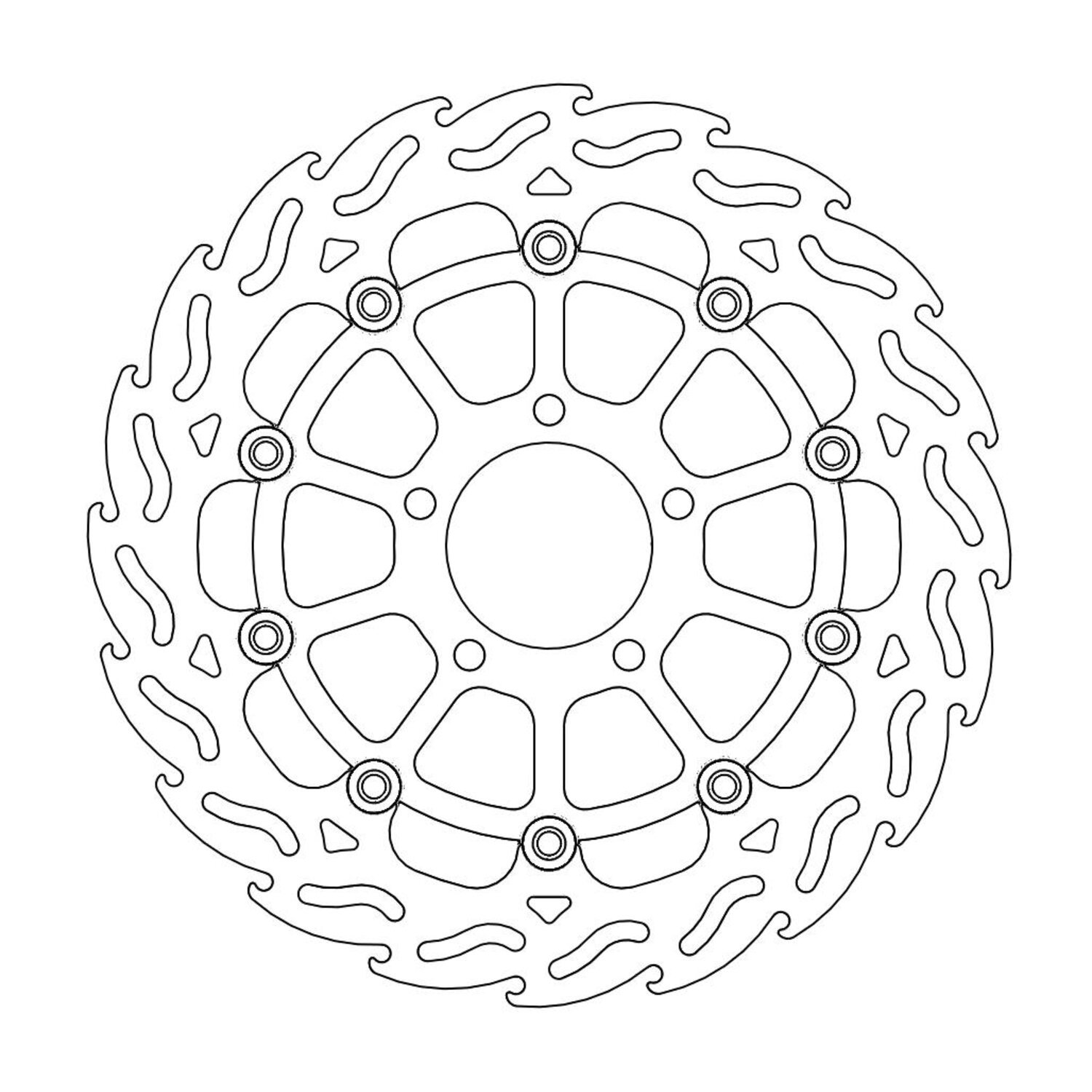 Moto-Master Flame series floating brake rotor