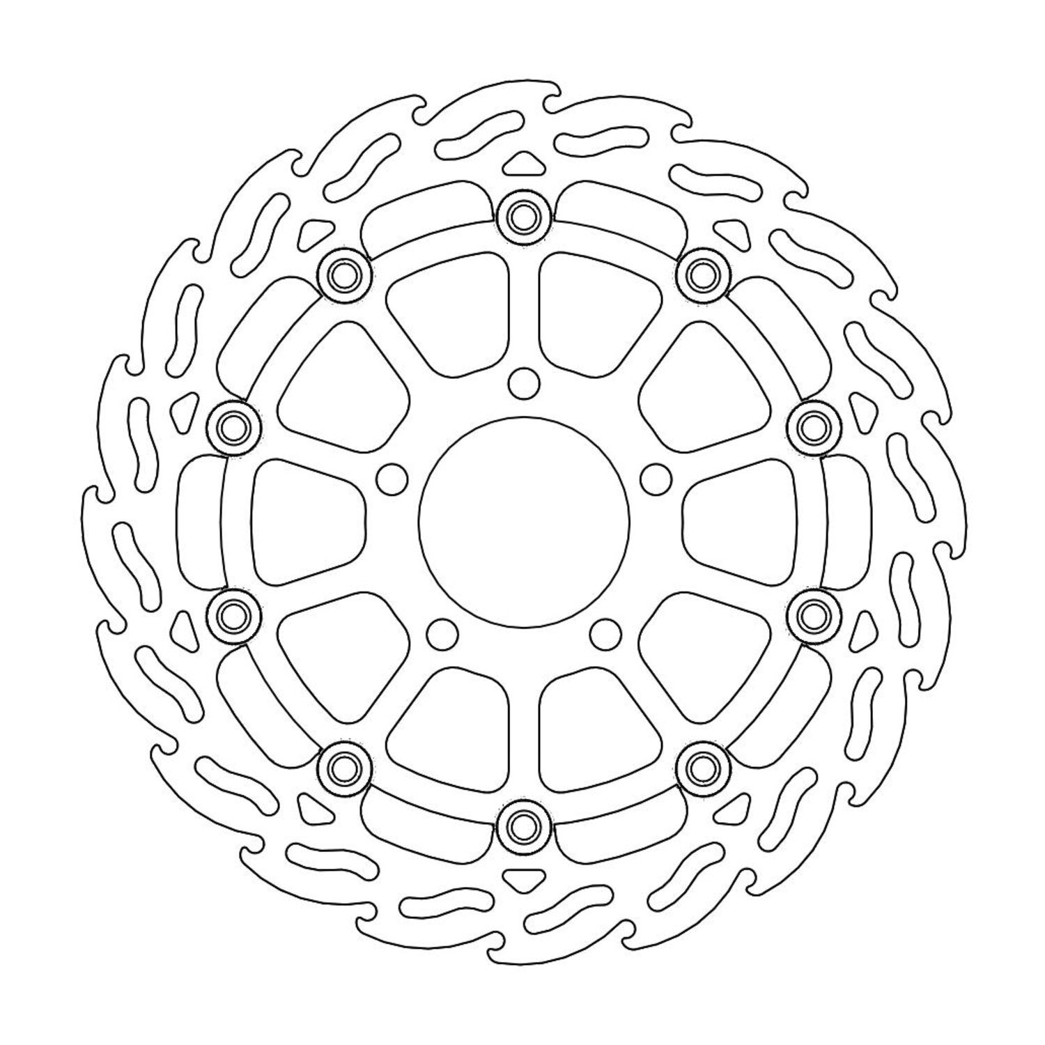 Moto-Master Flame series floating brake rotor