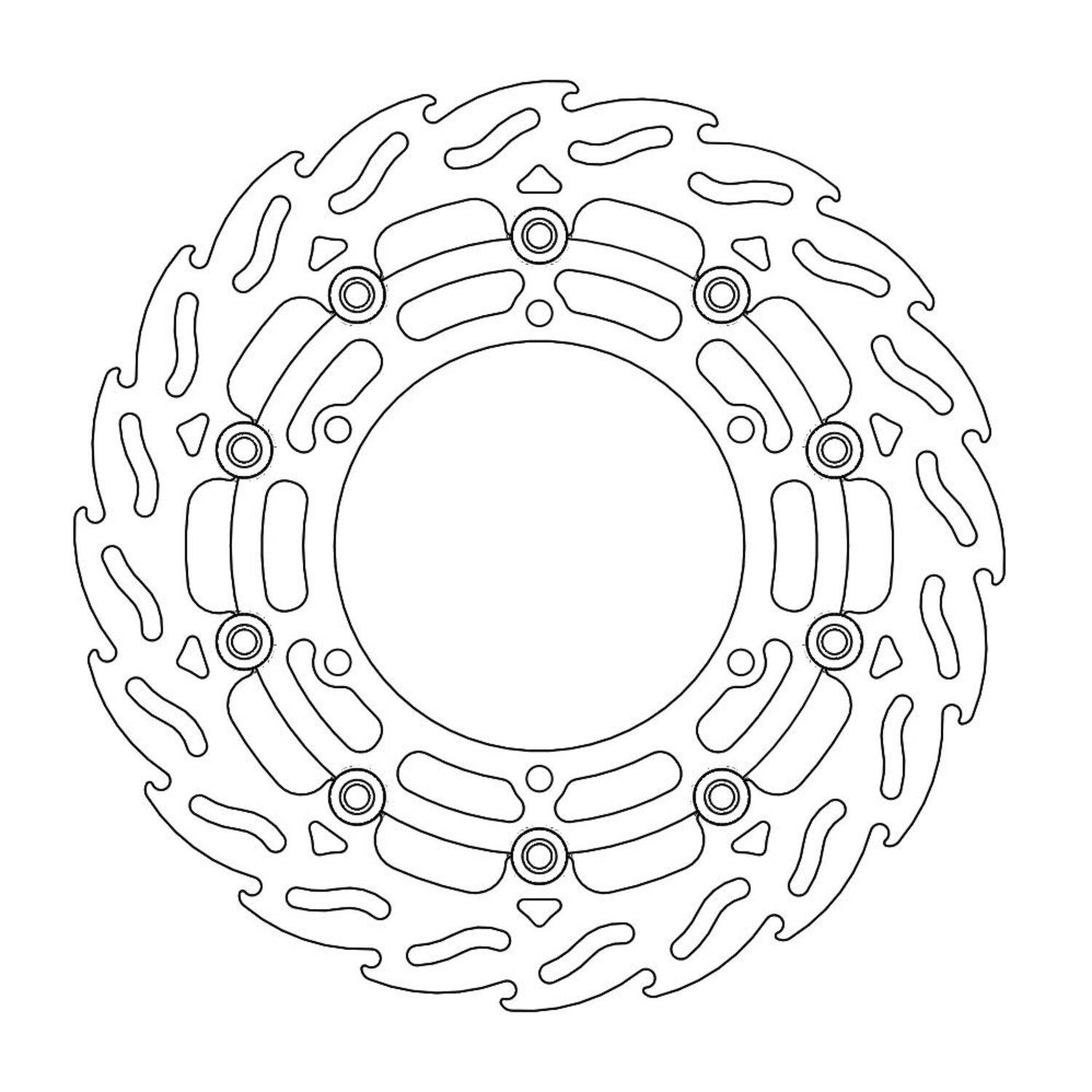 Moto-Master Flame series floating brake rotor