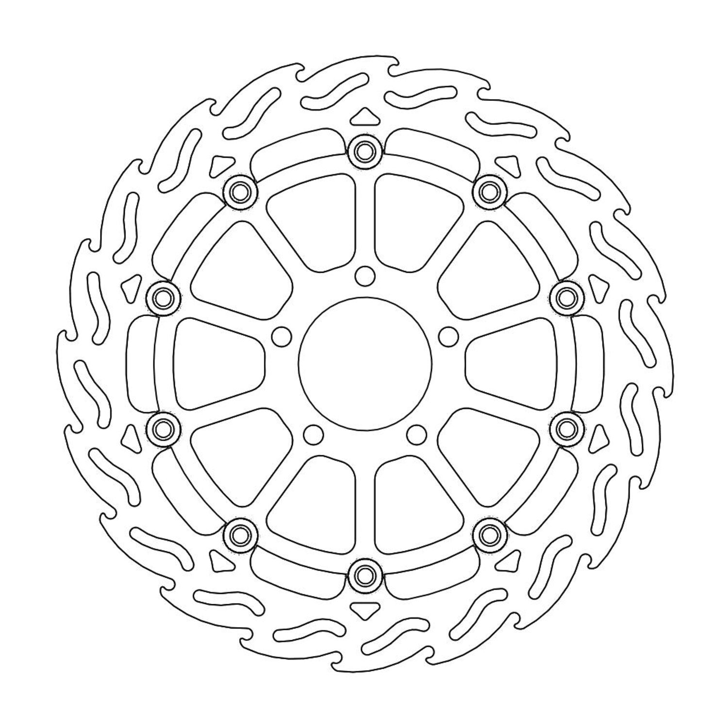 Moto-Master Flame series floating brake rotor