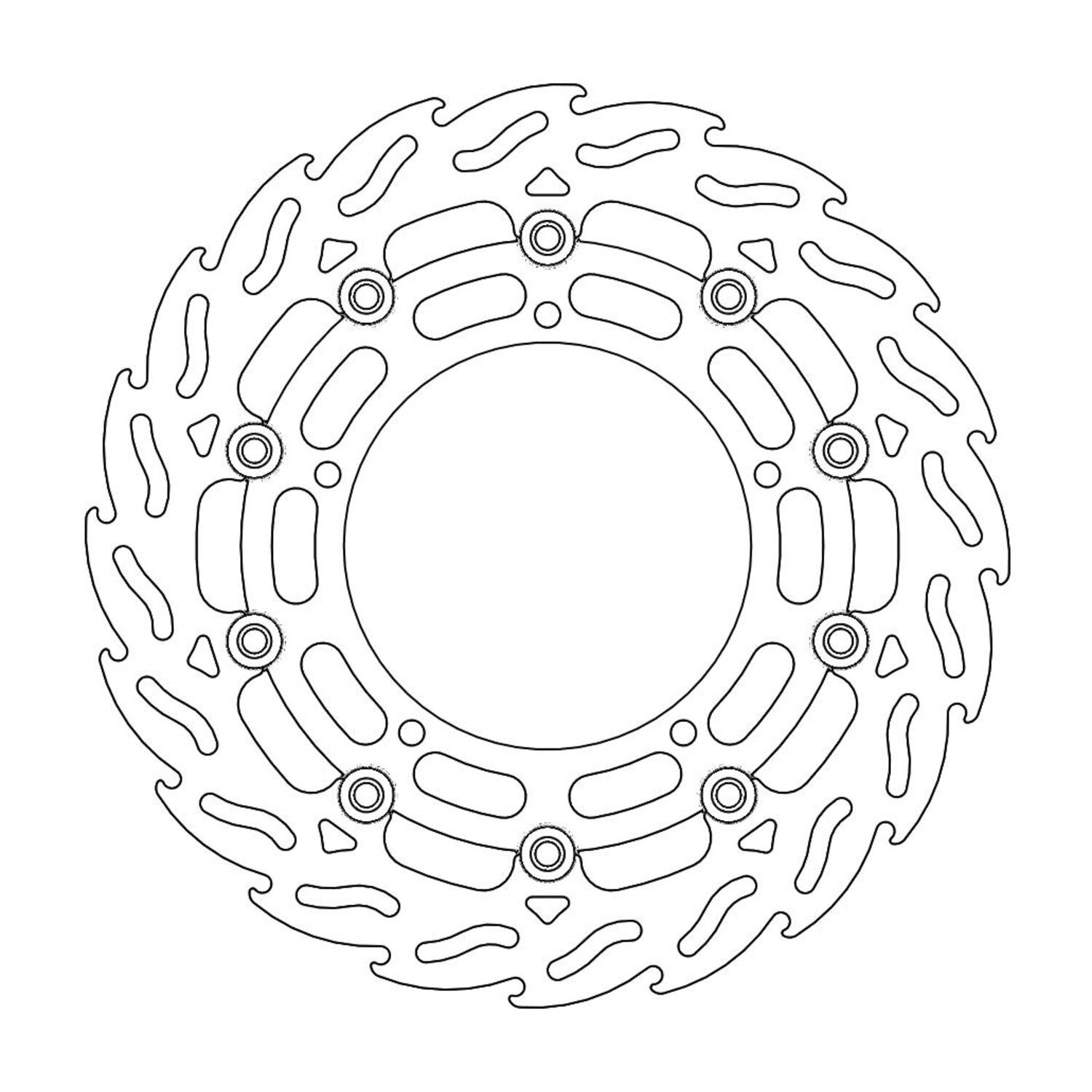 Moto-Master Flame series floating brake rotor