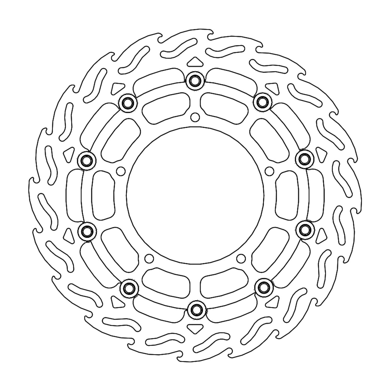 Moto-Master Flame series floating brake rotor