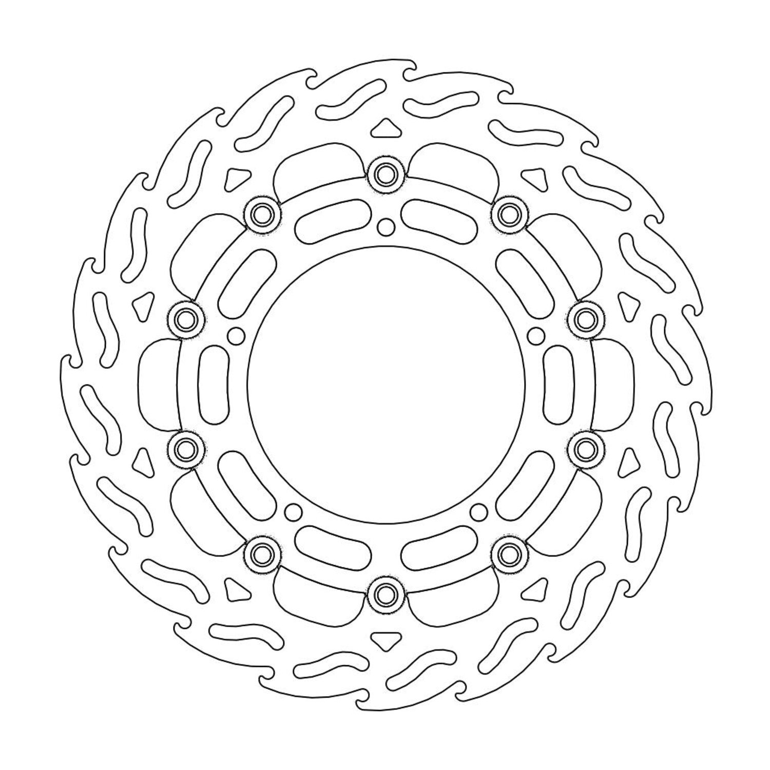 Moto-Master Flame series floating brake rotor