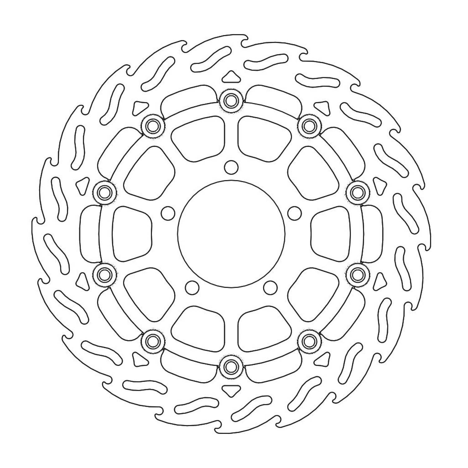 Moto-Master Flame series floating brake rotor