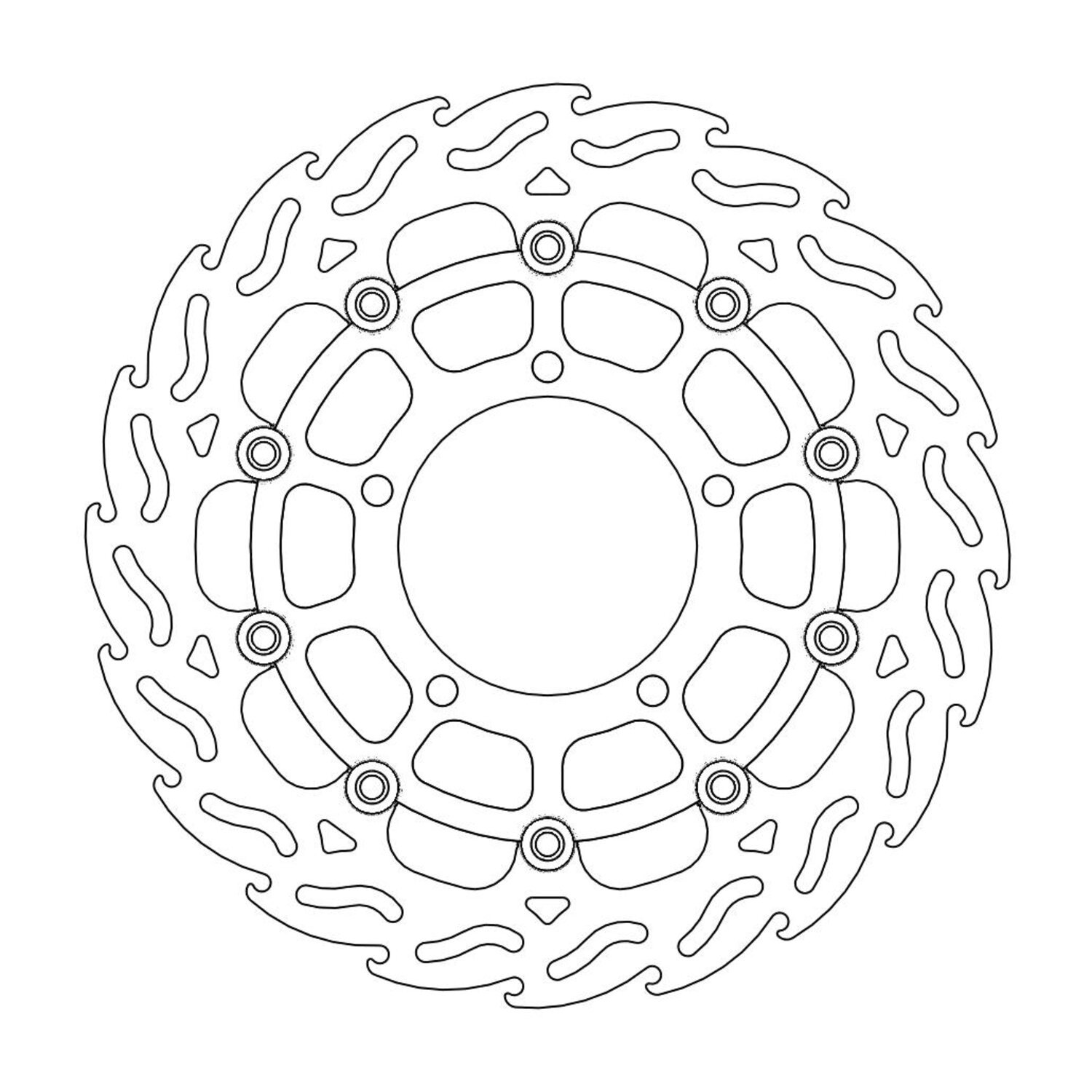 Moto-Master Flame series floating brake rotor