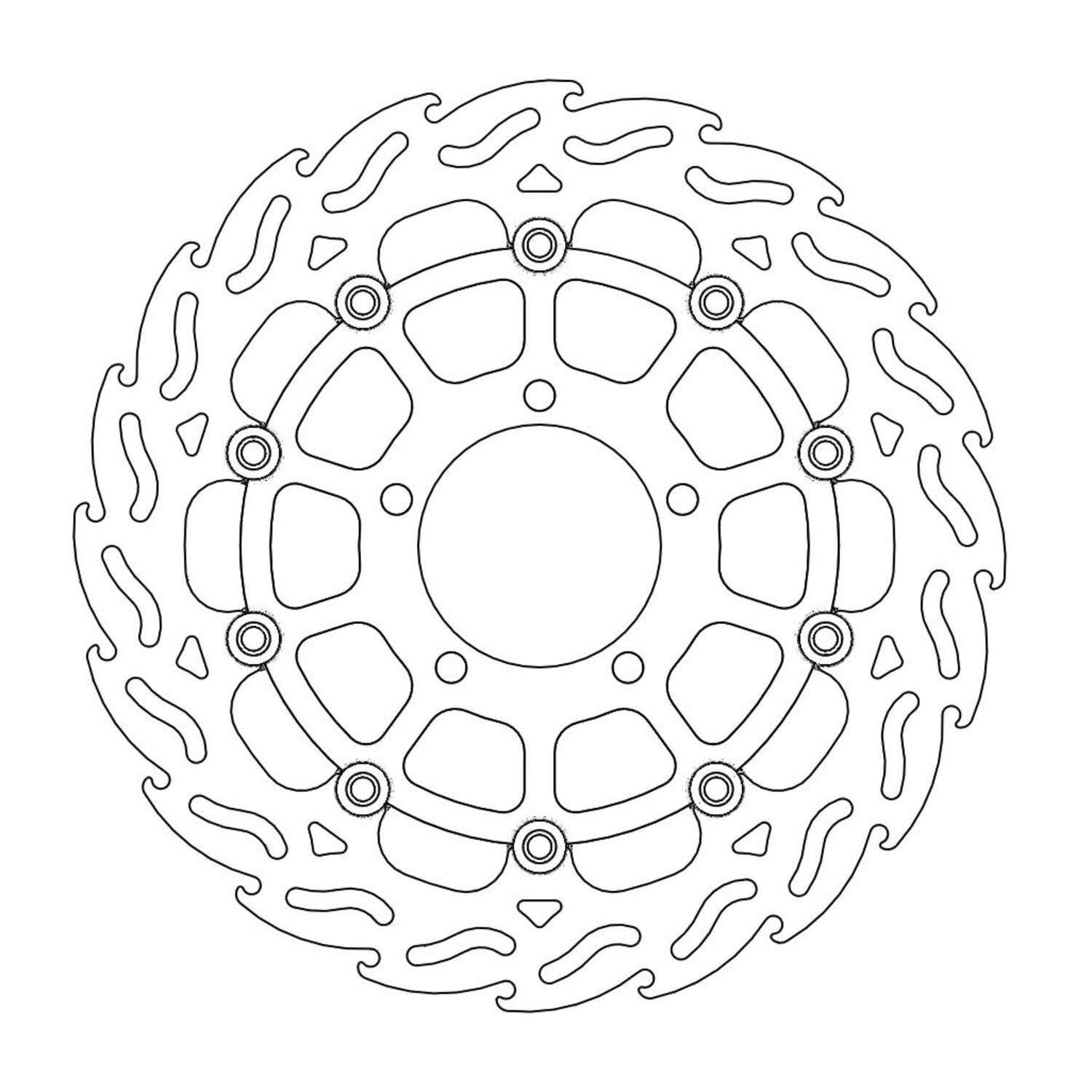 Moto-Master Flame series floating brake rotor