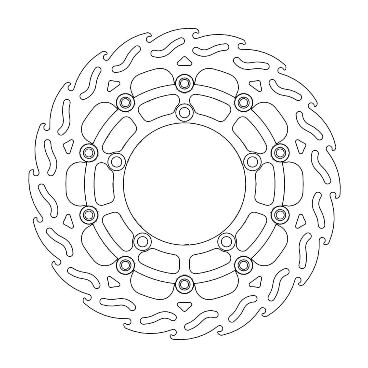 Moto-Master Flame series floating brake rotor