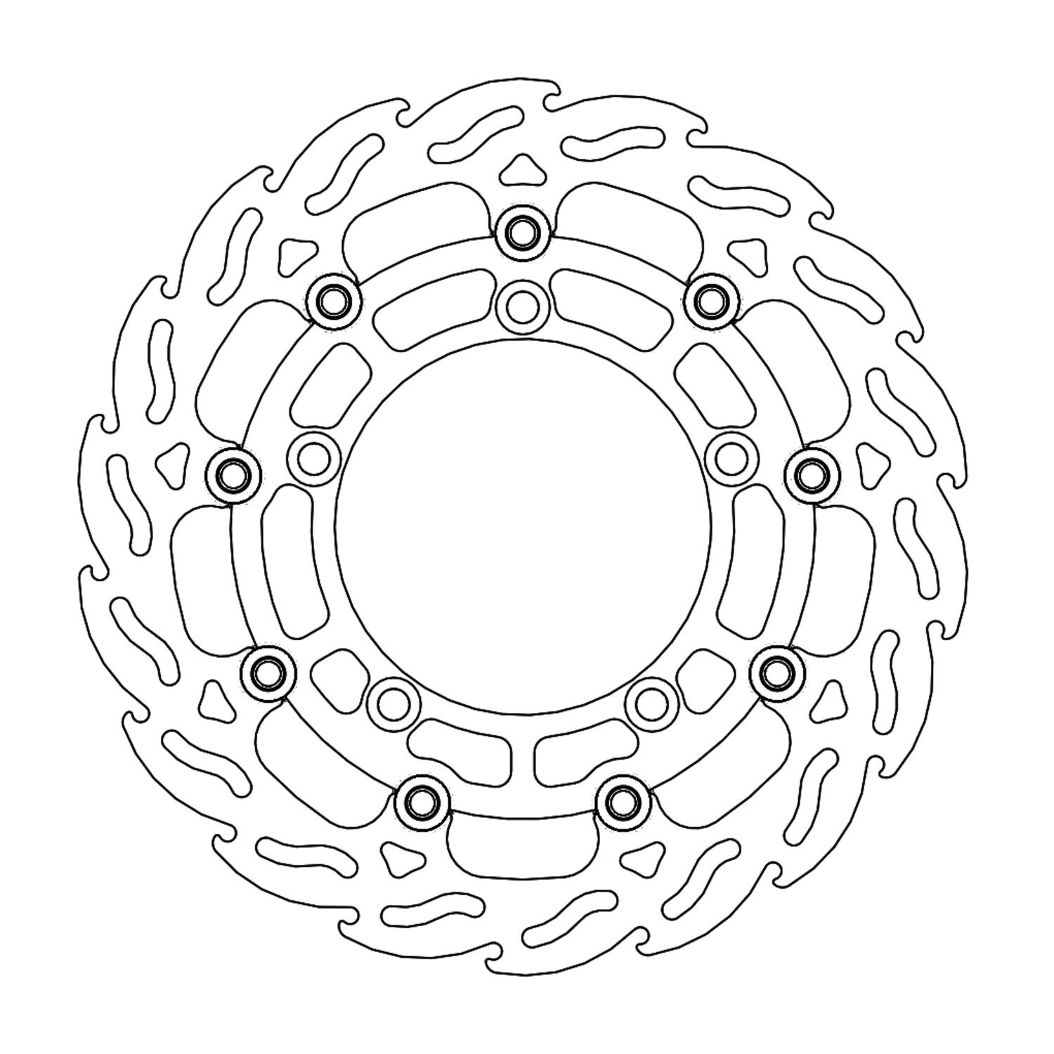 Moto-Master Flame series floating brake rotor
