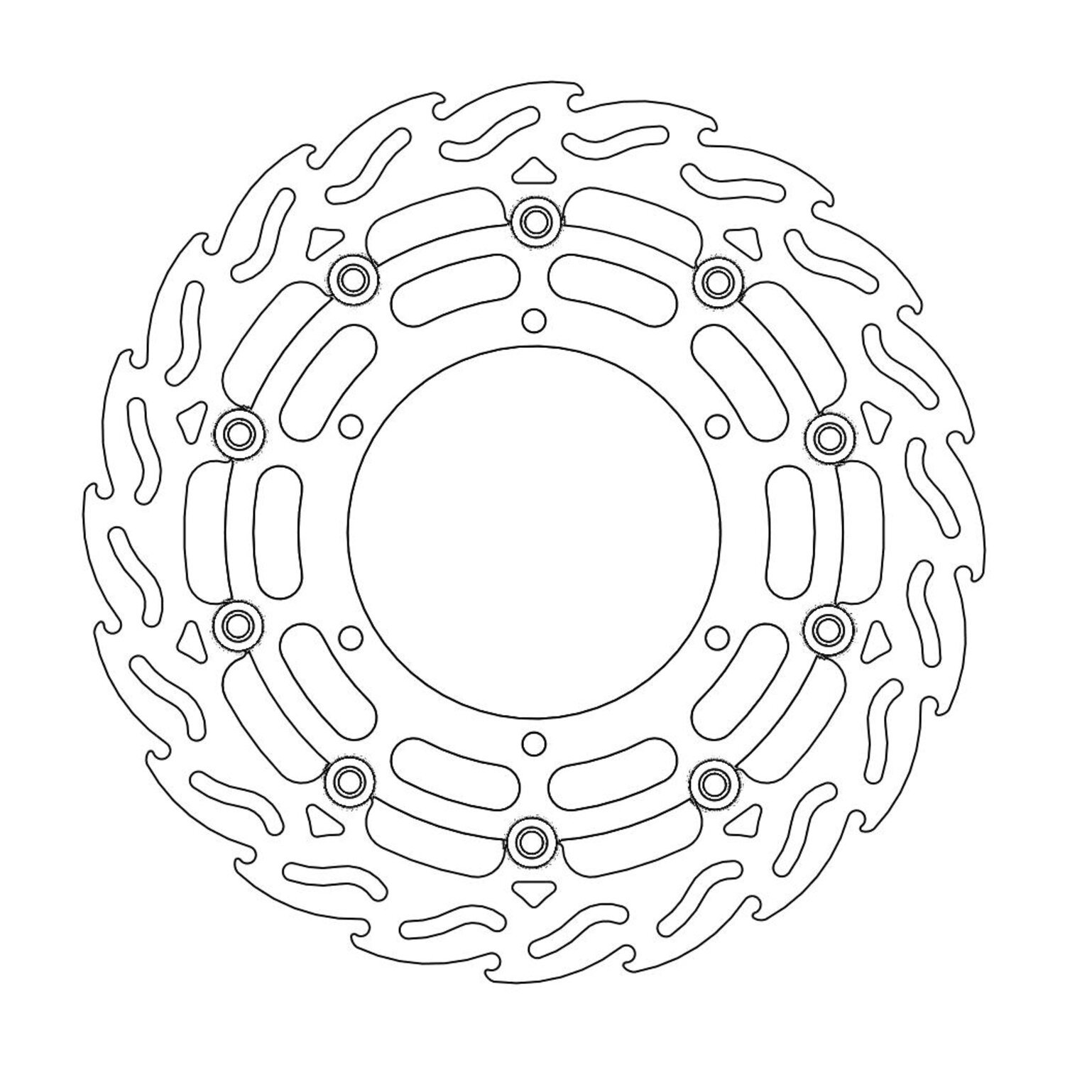 Moto-Master Flame series floating brake rotor