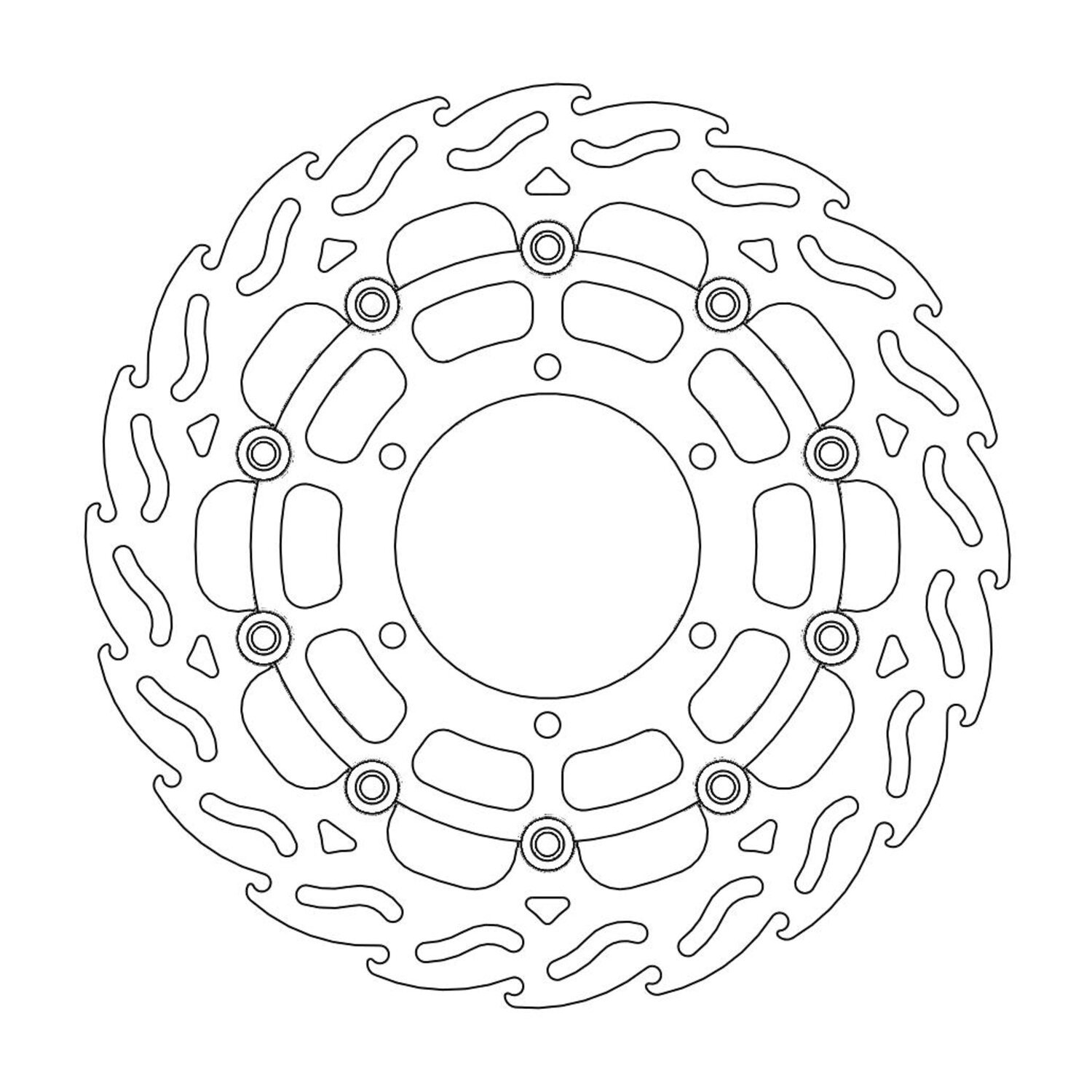 Moto-Master Flame series floating brake rotor