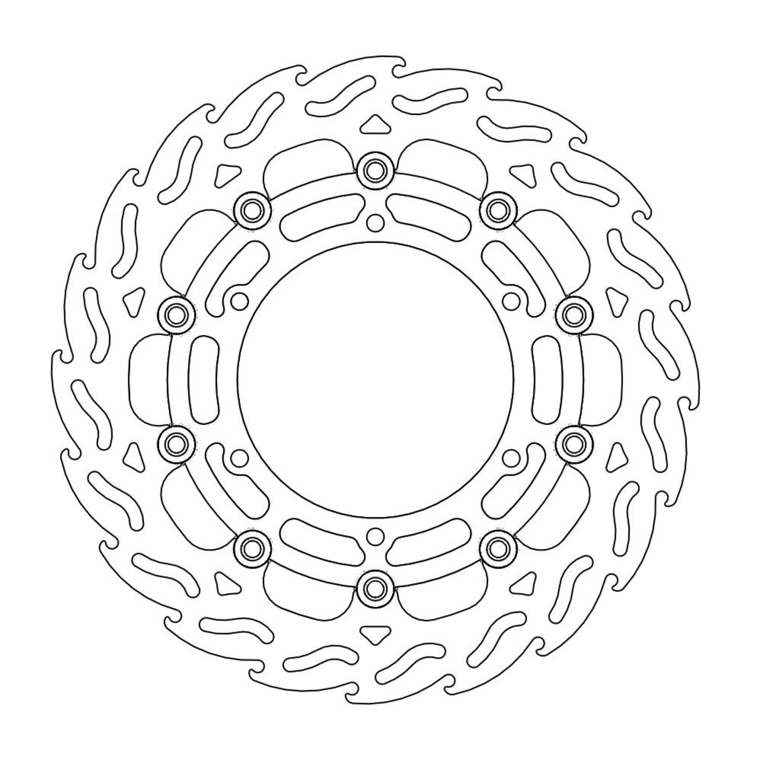 Moto-Master Flame series floating brake rotor