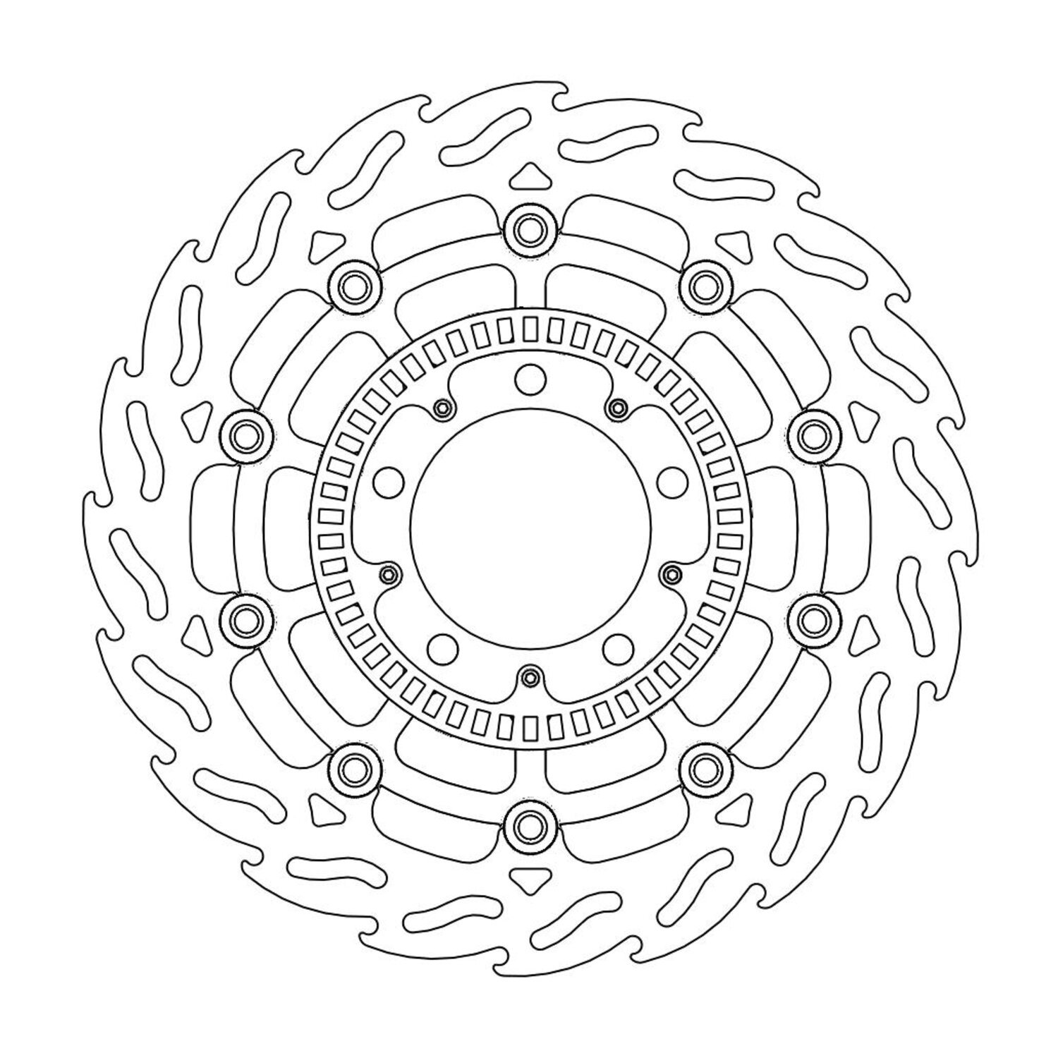 Moto-Master Flame series floating brake rotor