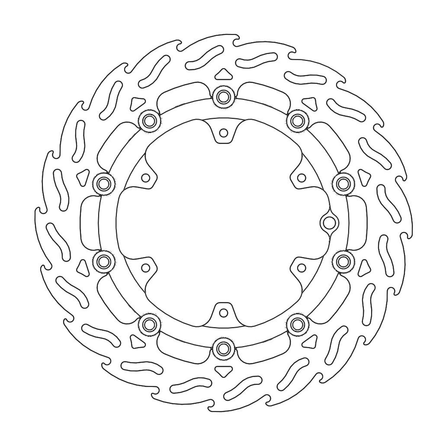 Moto-Master Flame series floating brake rotor