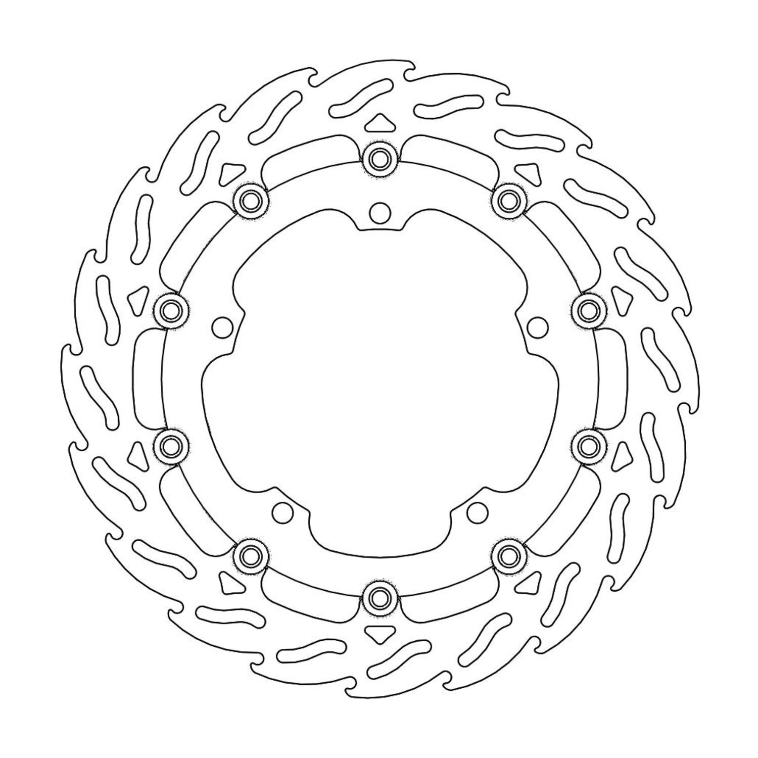 Moto-Master Flame series floating brake rotor