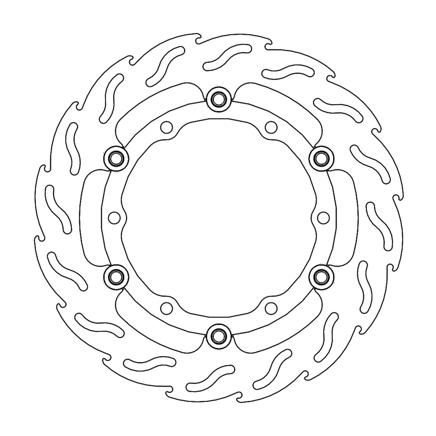 Moto-Master Flame series floating brake rotor