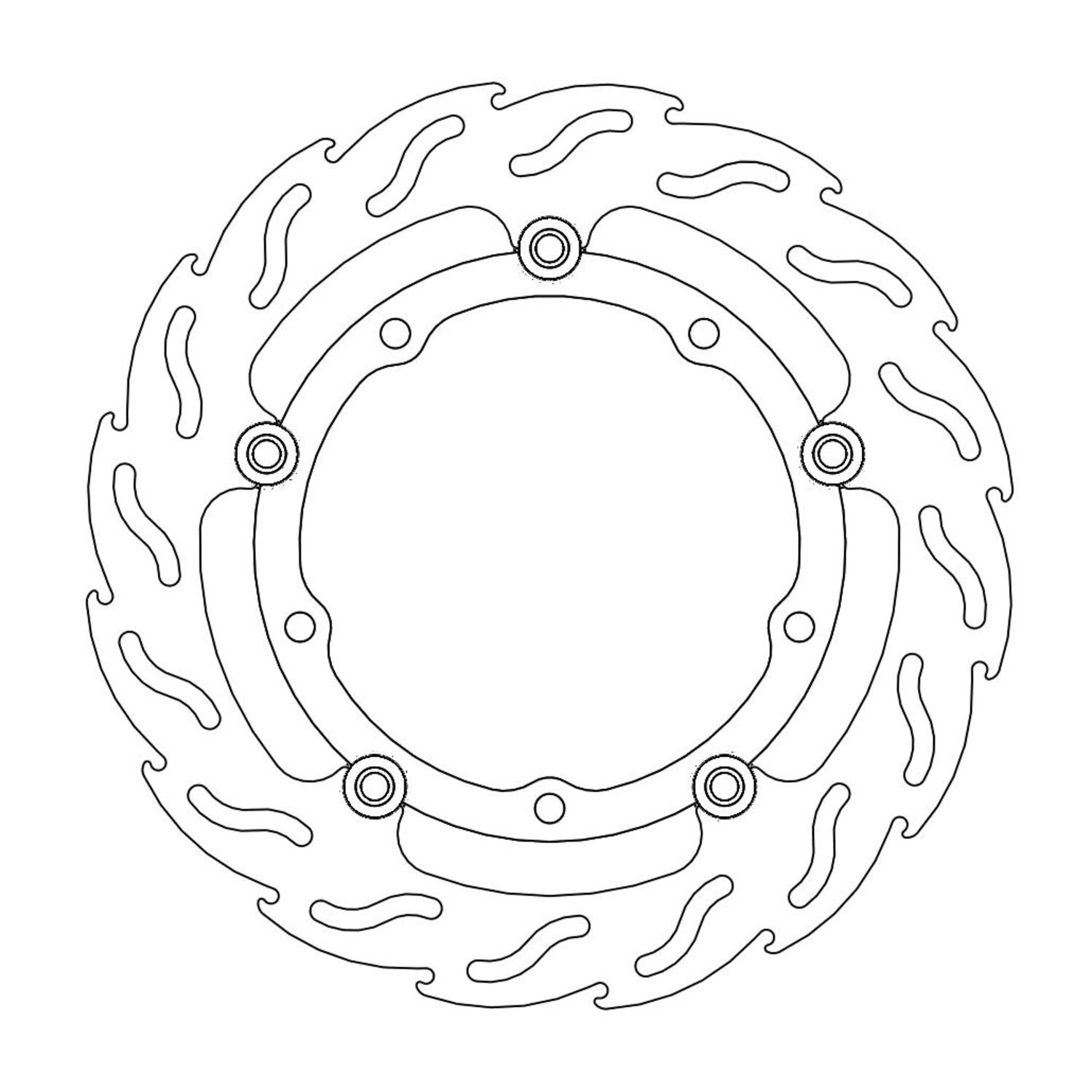 Moto-Master Flame series floating brake rotor