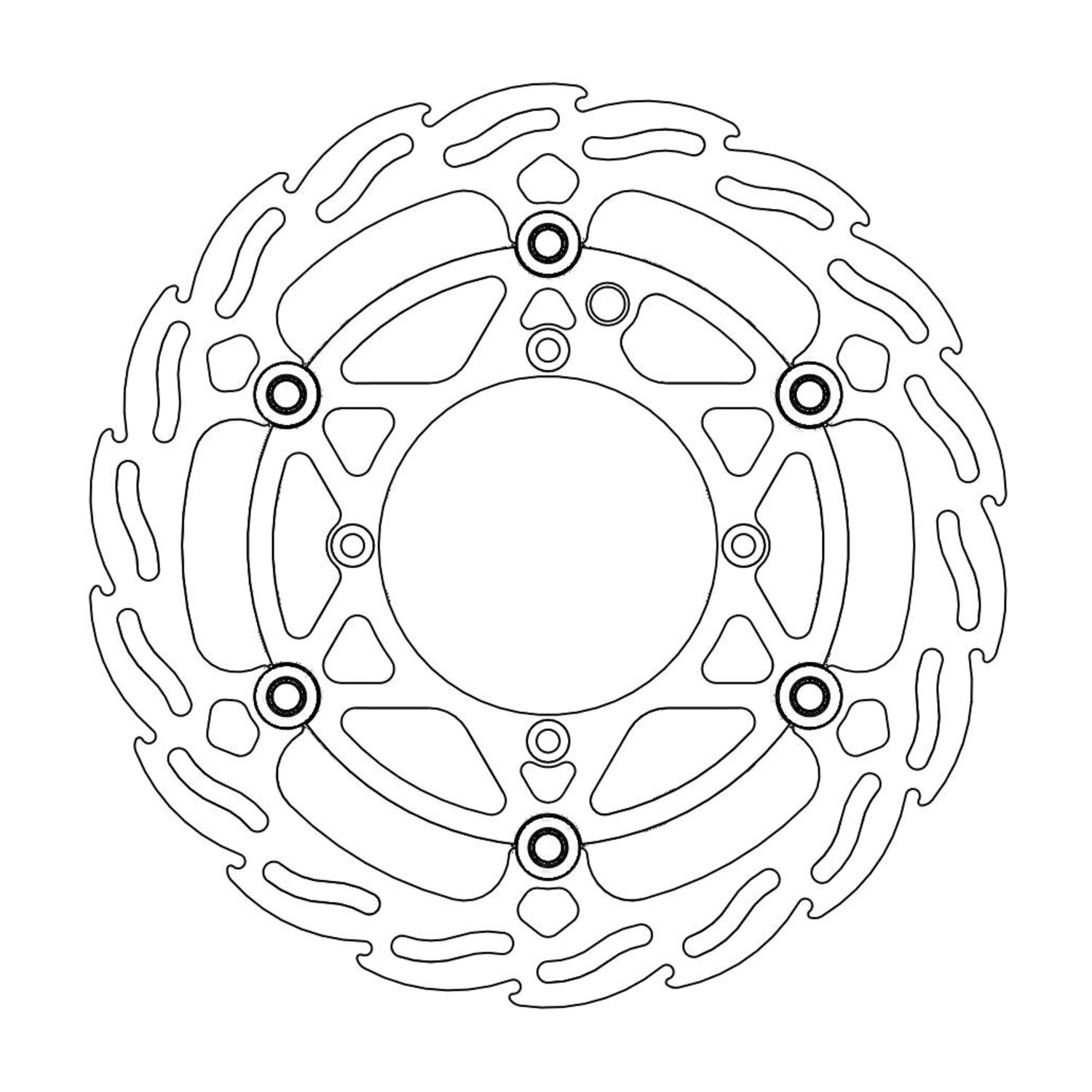 Moto-Master Flame series floating brake rotor