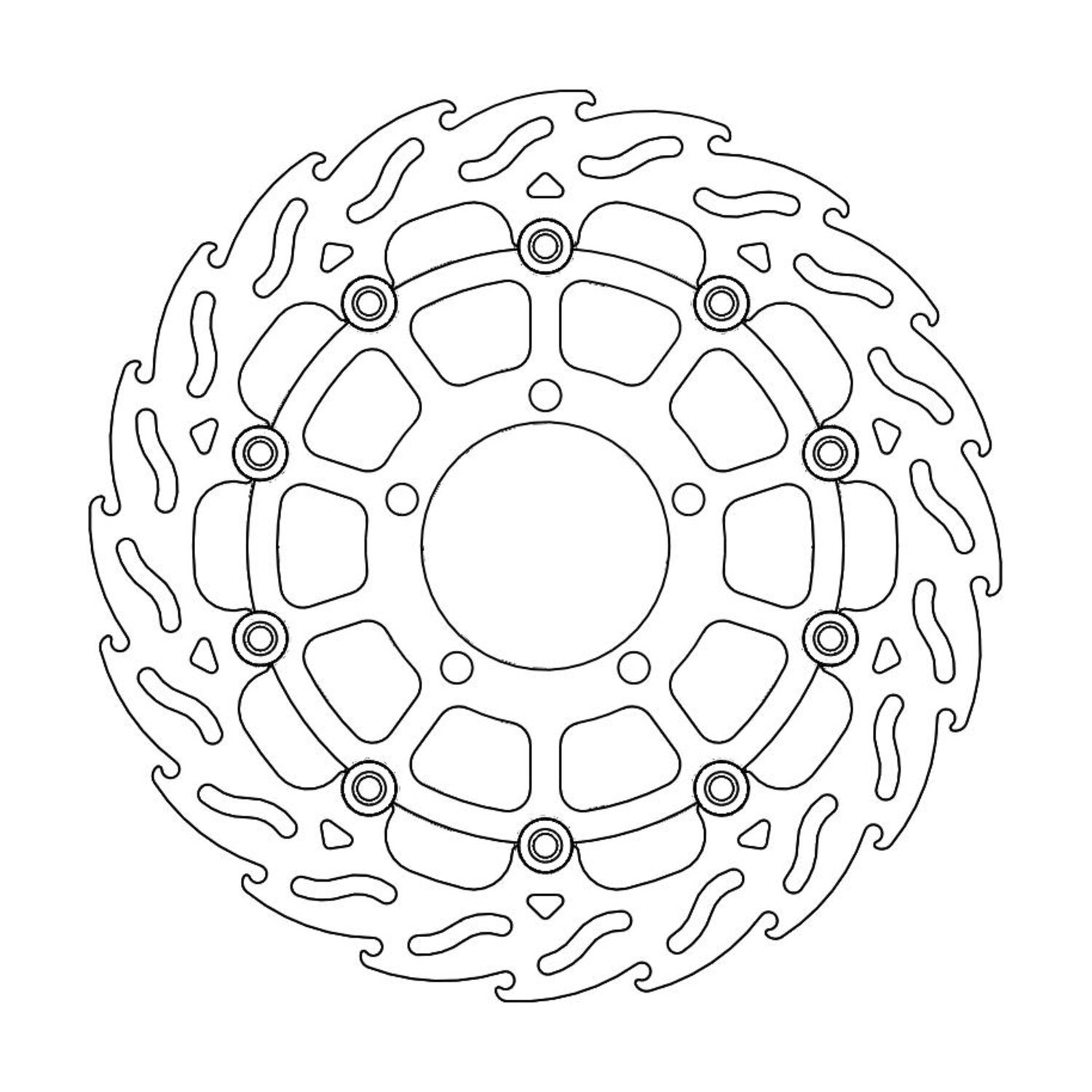Moto-Master Flame series floating brake rotor