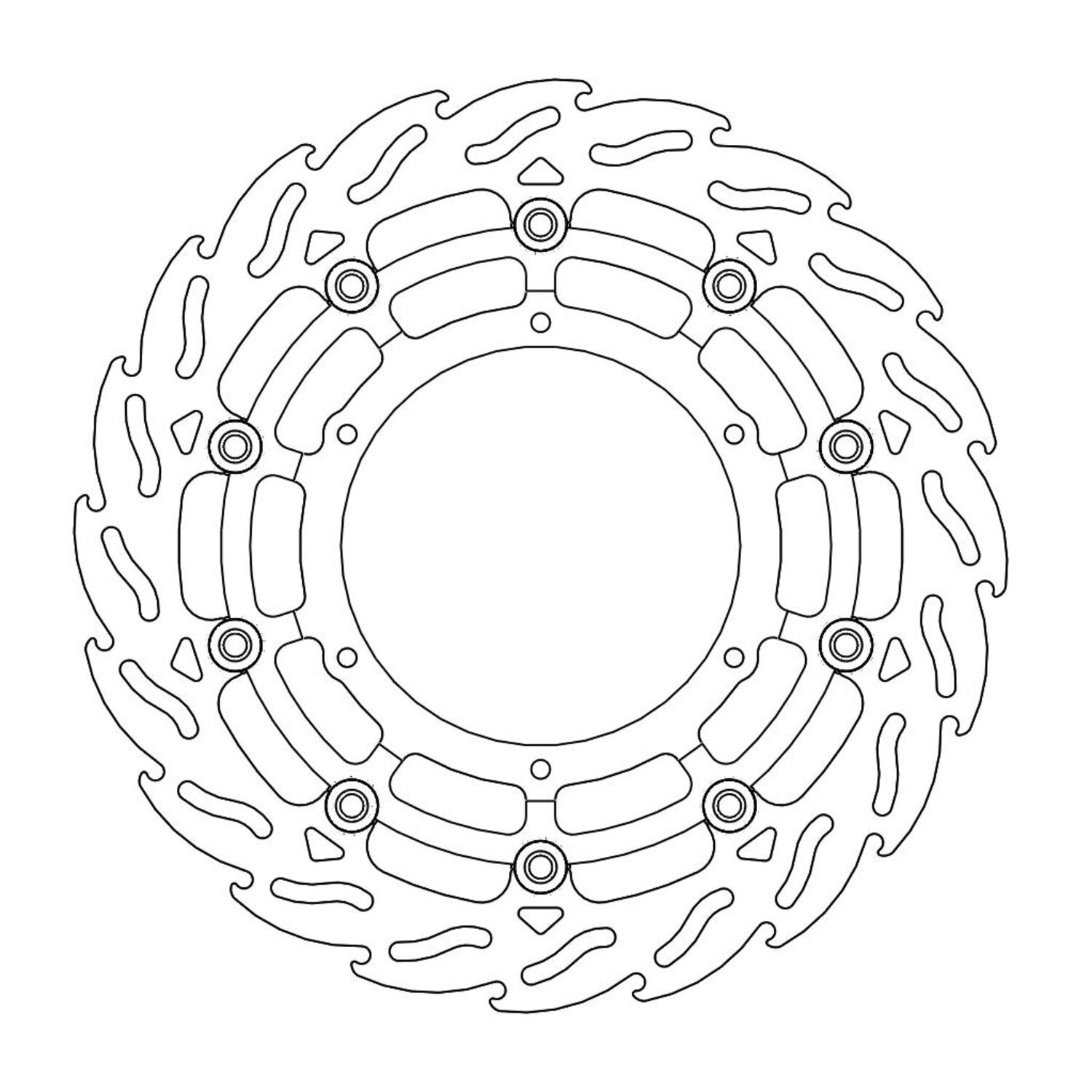 Moto-Master Flame series floating brake rotor