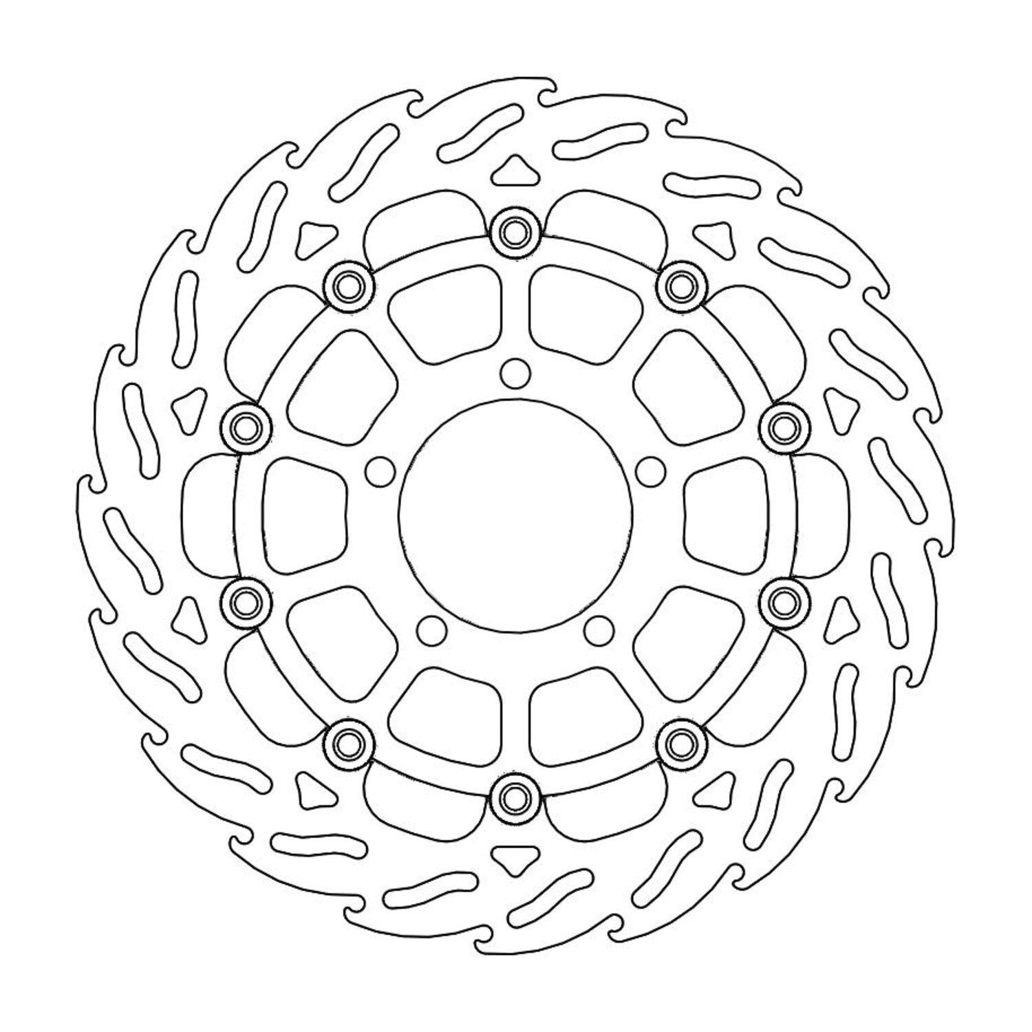 Moto-Master Flame series floating brake rotor