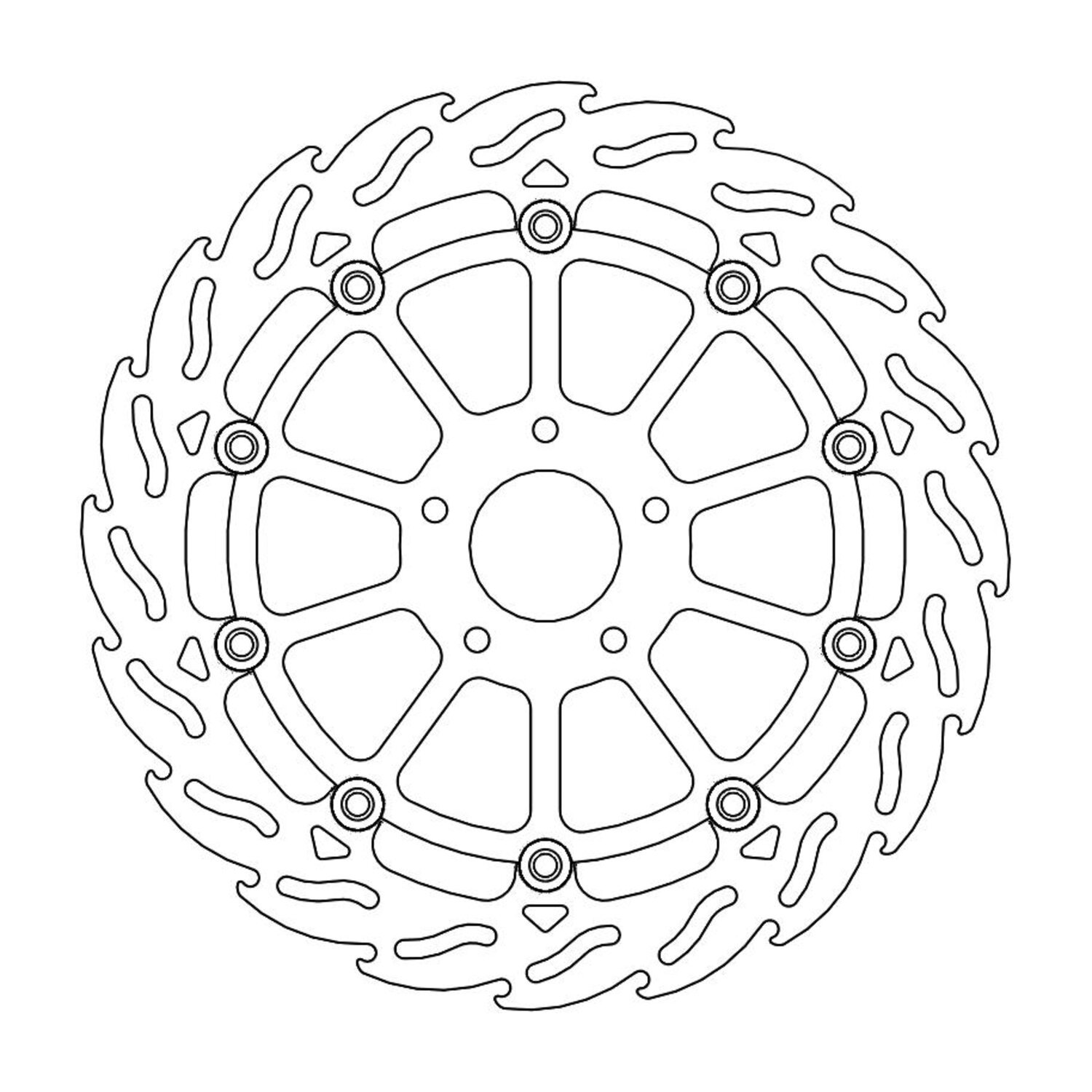 Moto-Master Flame series floating brake rotor