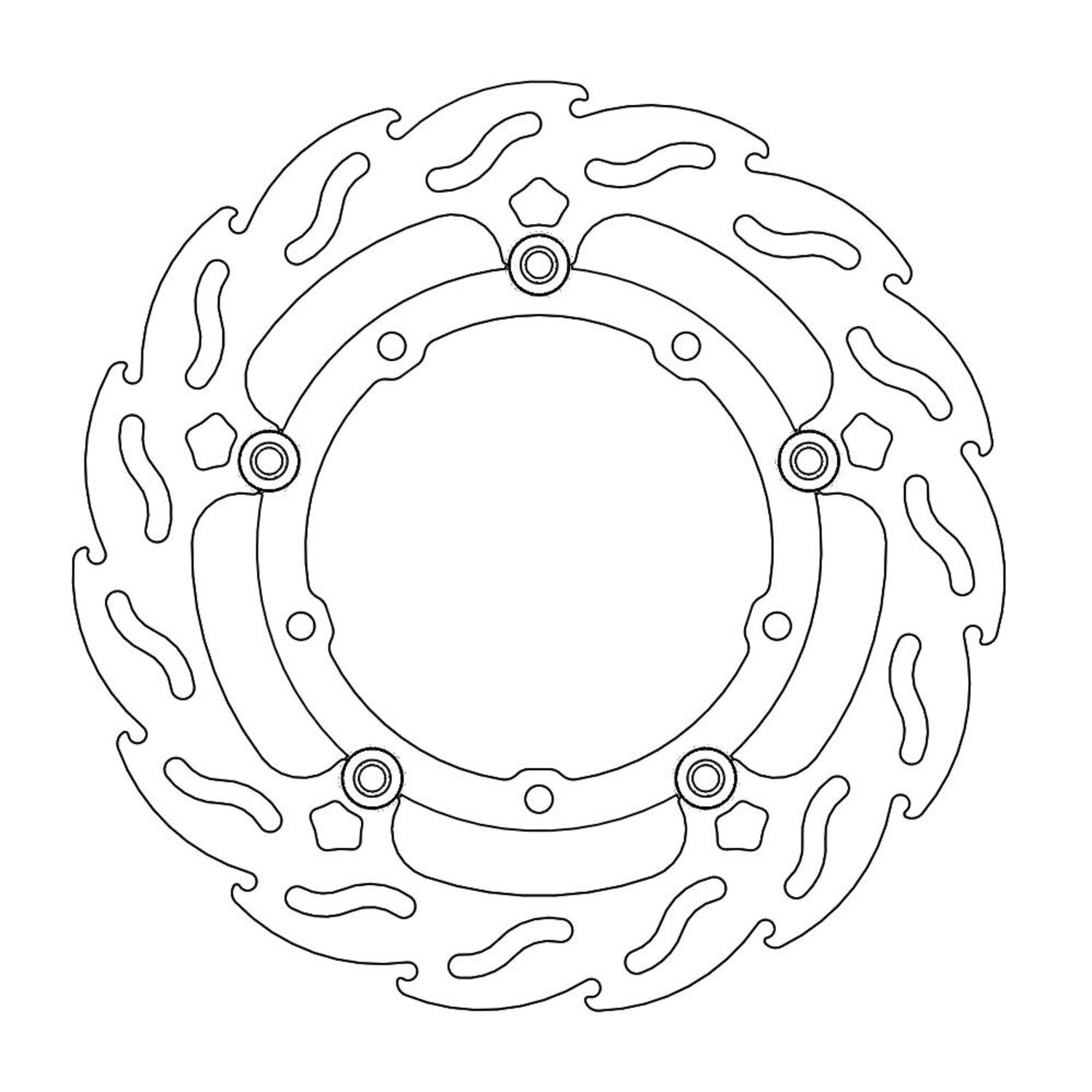 Moto-Master Flame series floating brake rotor