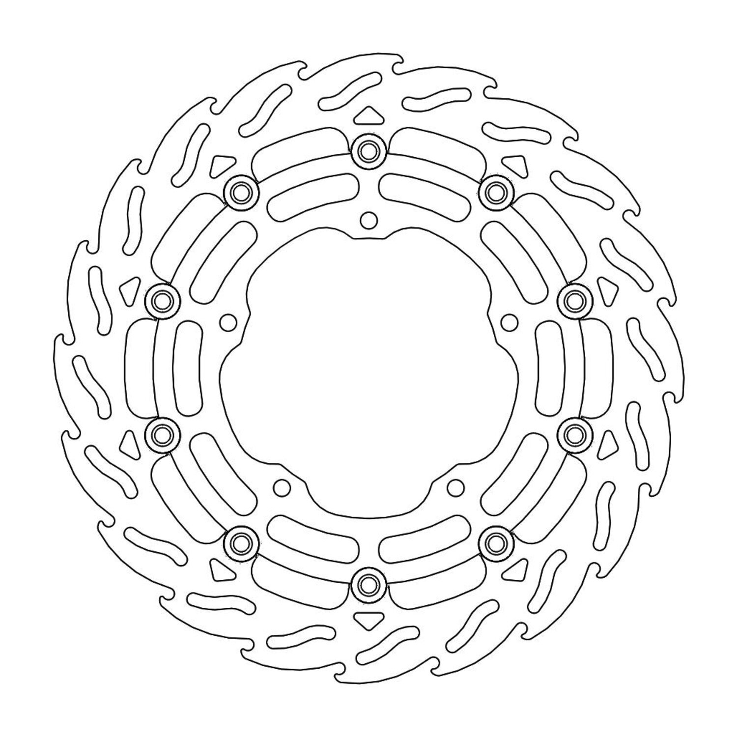 Moto-Master Flame series floating brake rotor