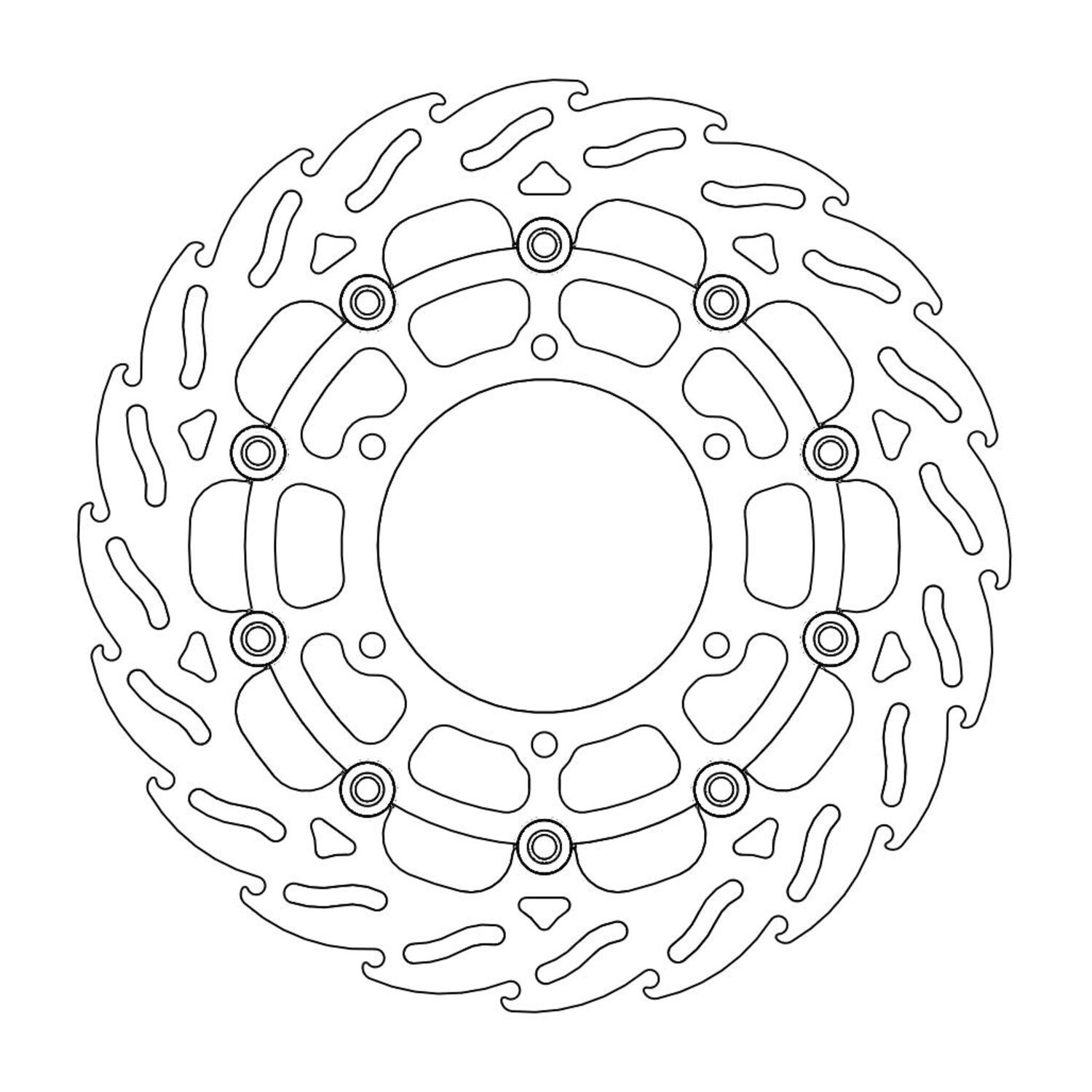 Moto-Master Flame series floating brake rotor