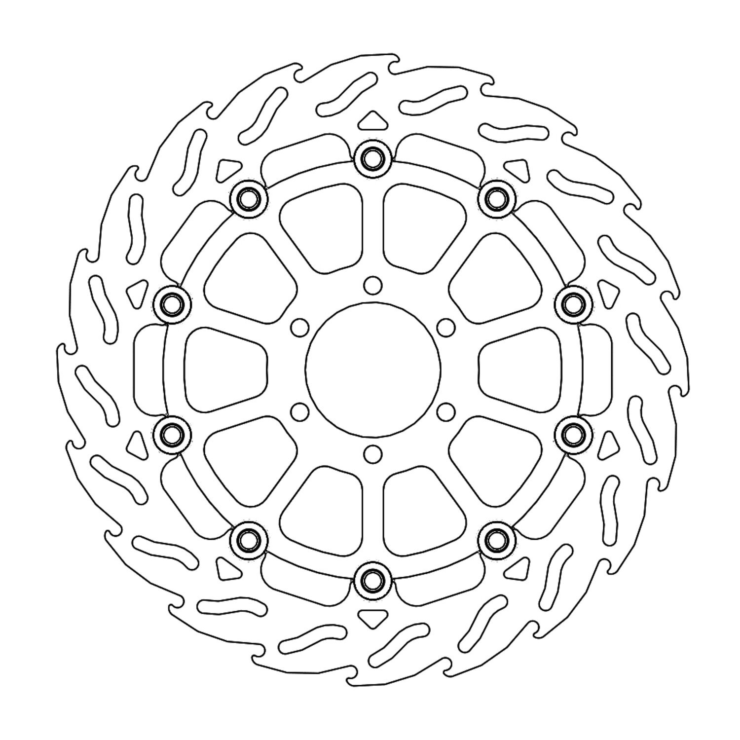 Moto-Master Flame series floating brake rotor
