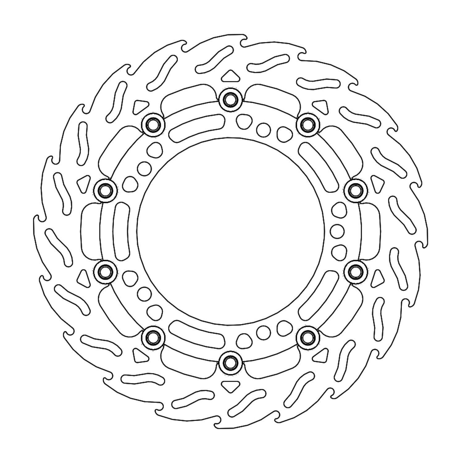 Moto-Master Flame series floating brake rotor