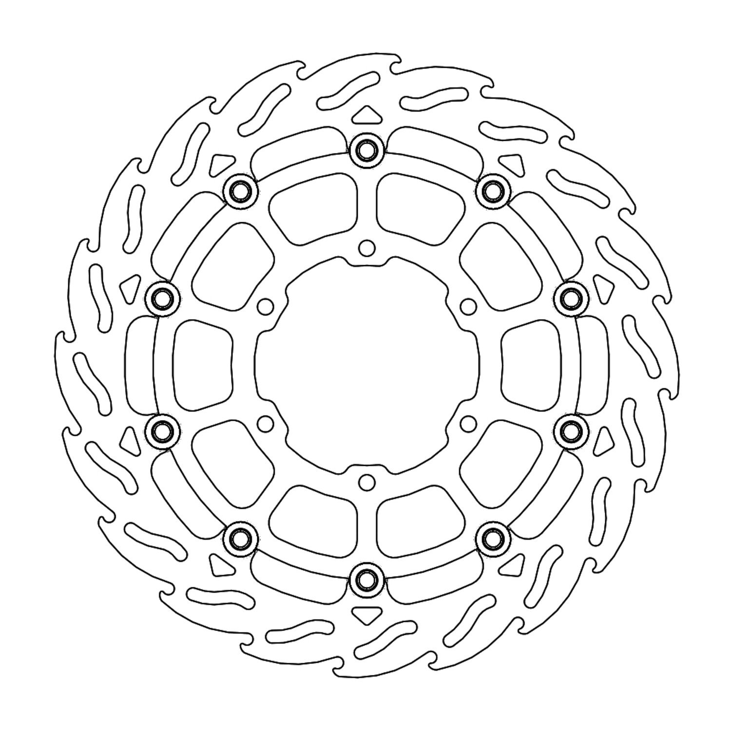 Moto-Master Flame series floating brake rotor