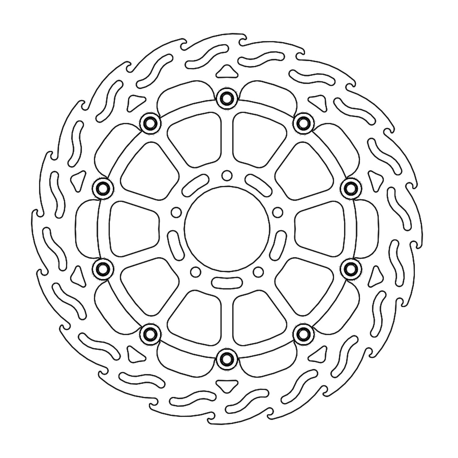 Moto-Master Flame series floating brake rotor