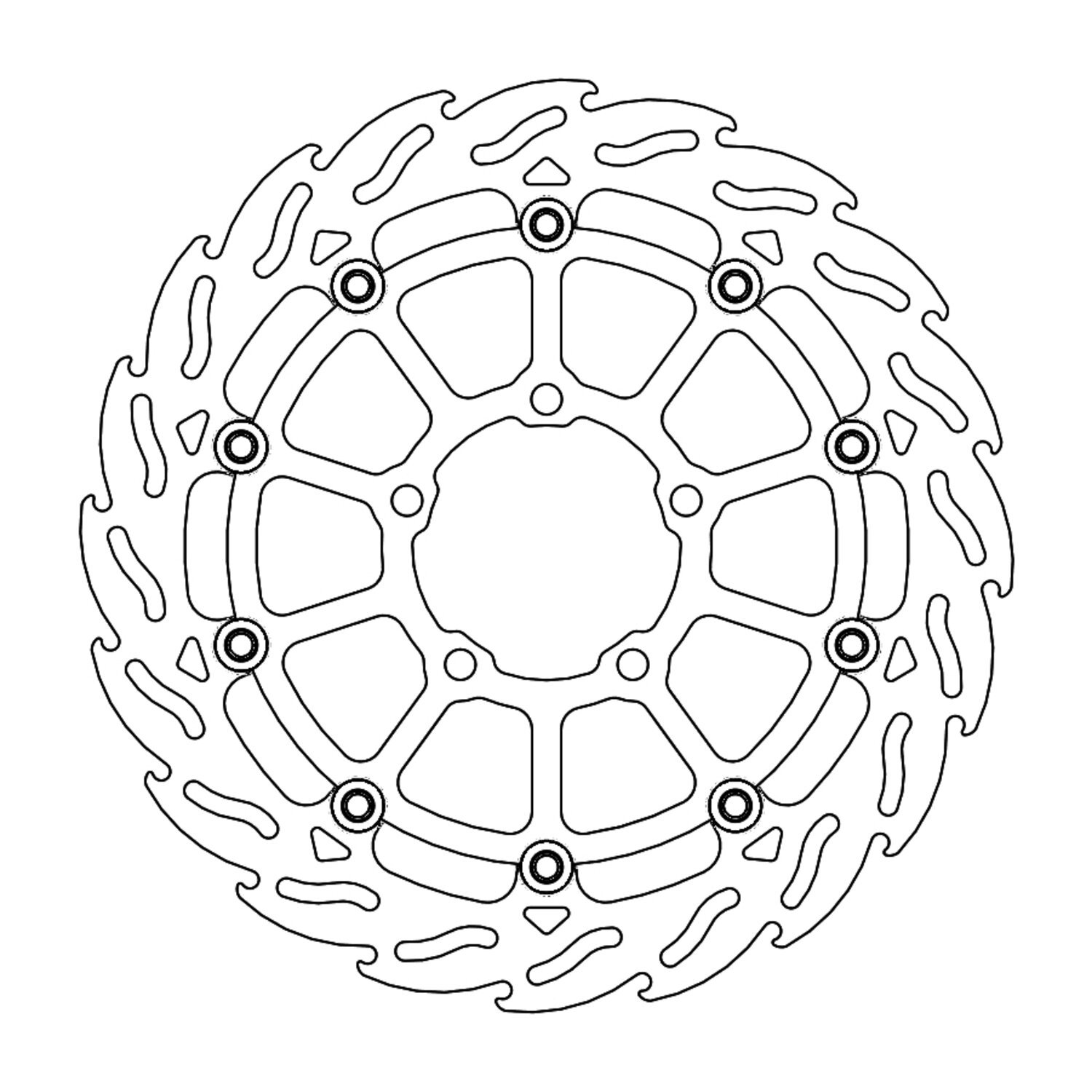 Moto-Master Flame series floating brake rotor