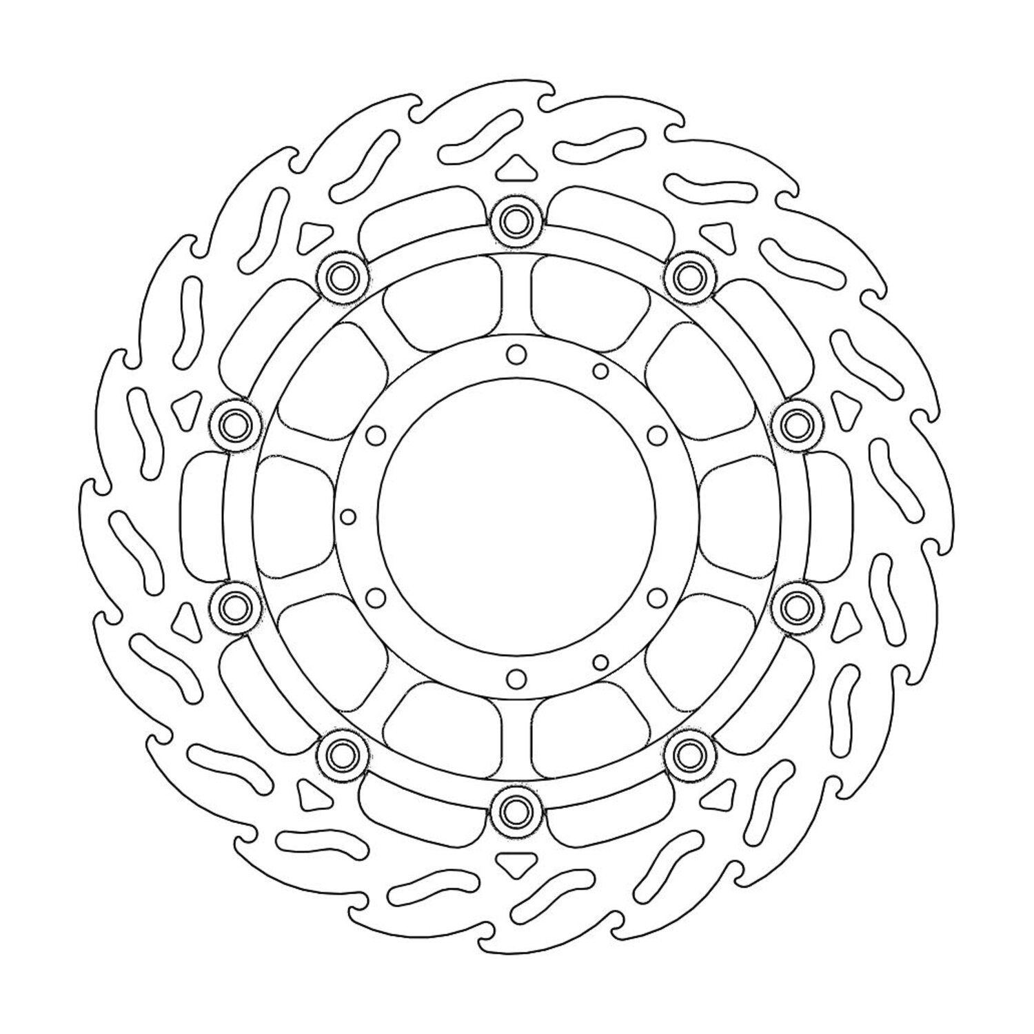 Moto-Master Flame series floating brake rotor