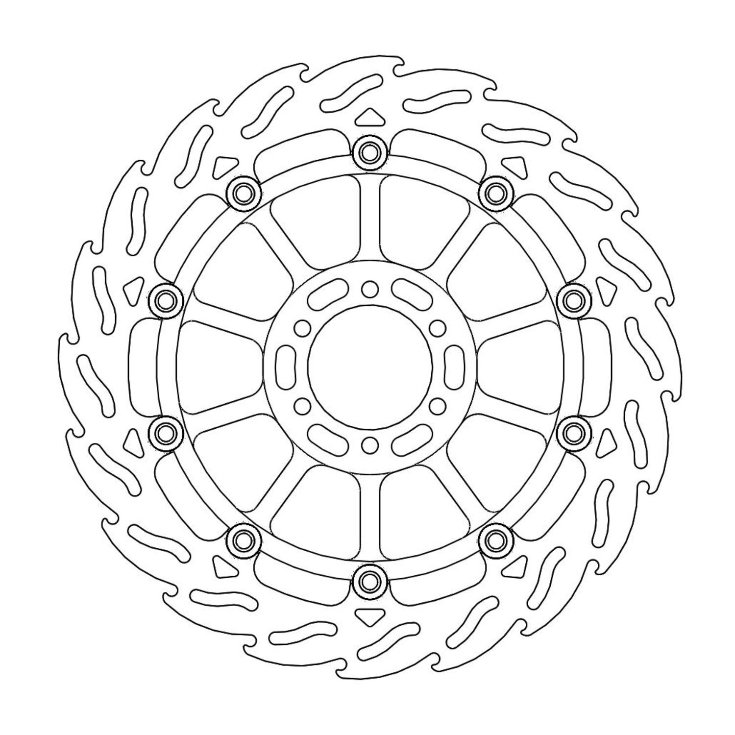 Moto-Master Flame series floating brake rotor