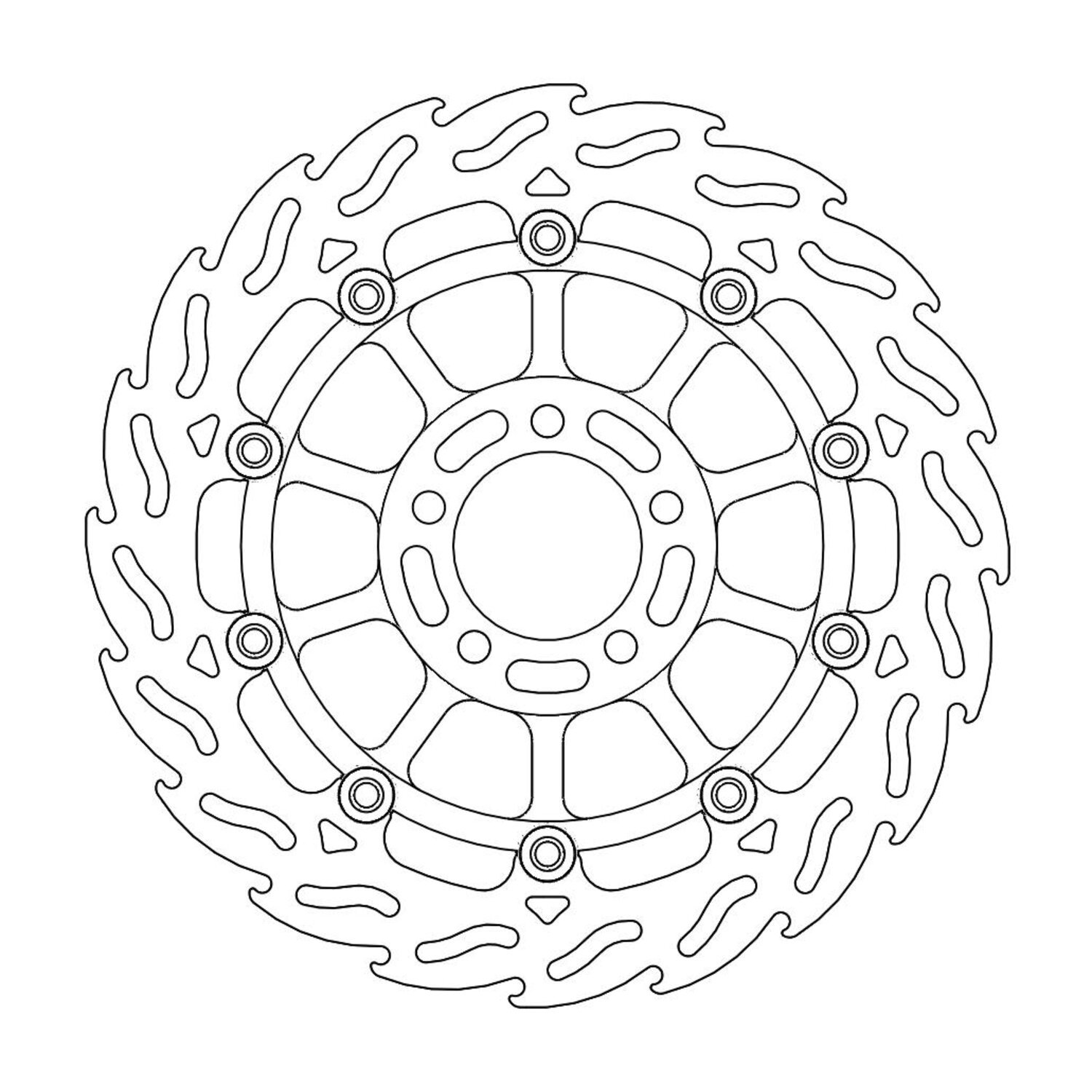Moto-Master Flame series floating brake rotor
