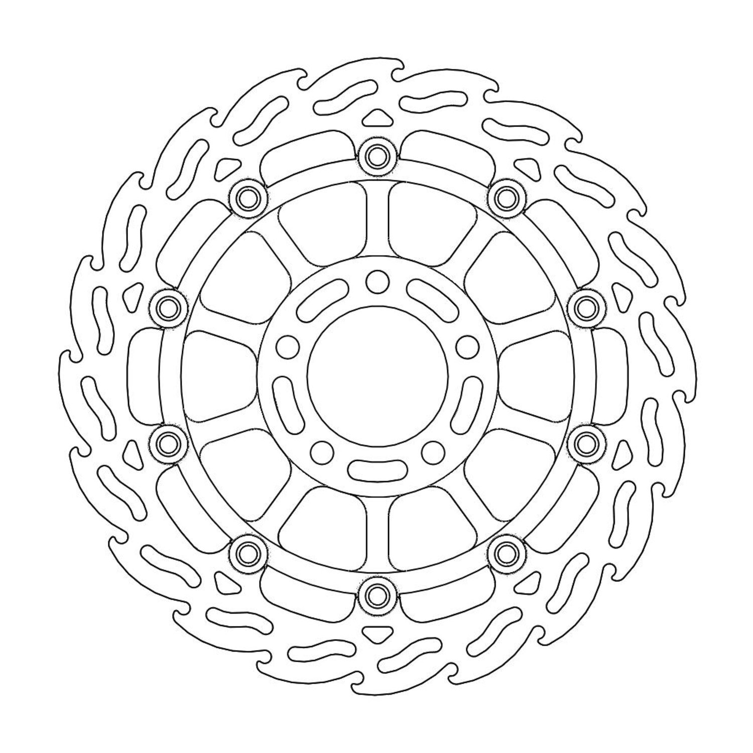 Moto-Master Flame series floating brake rotor