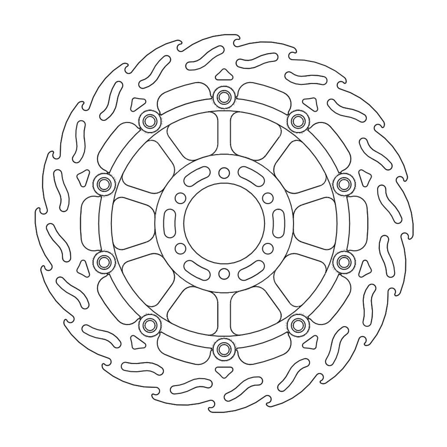 Moto-Master Flame series floating brake rotor