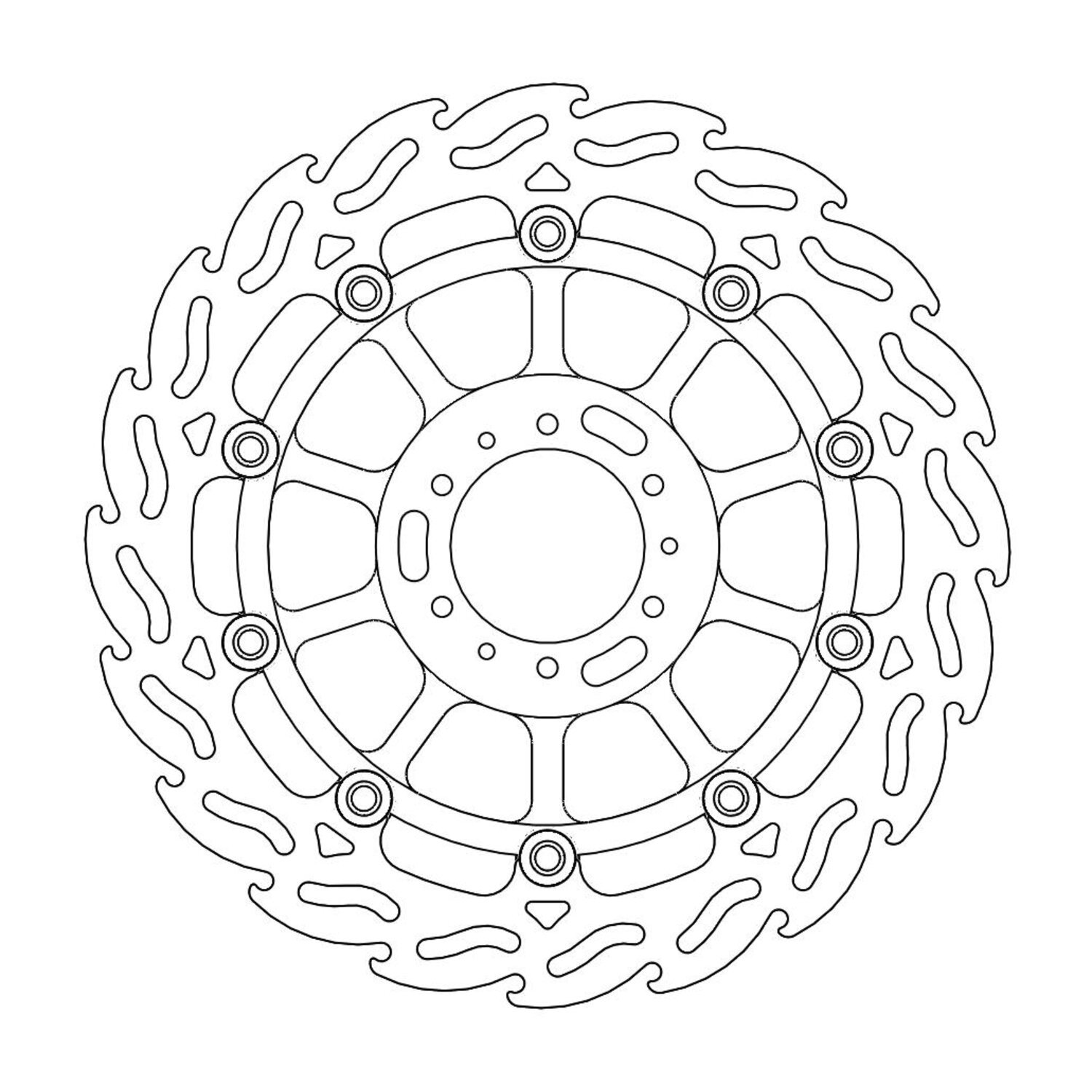 Moto-Master Flame series floating brake rotor