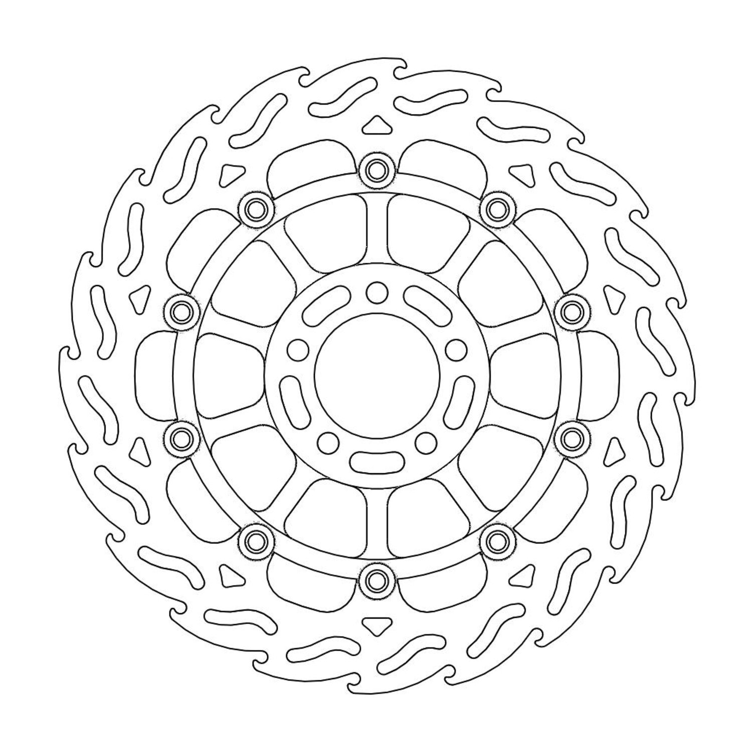 Moto-Master Flame series floating brake rotor
