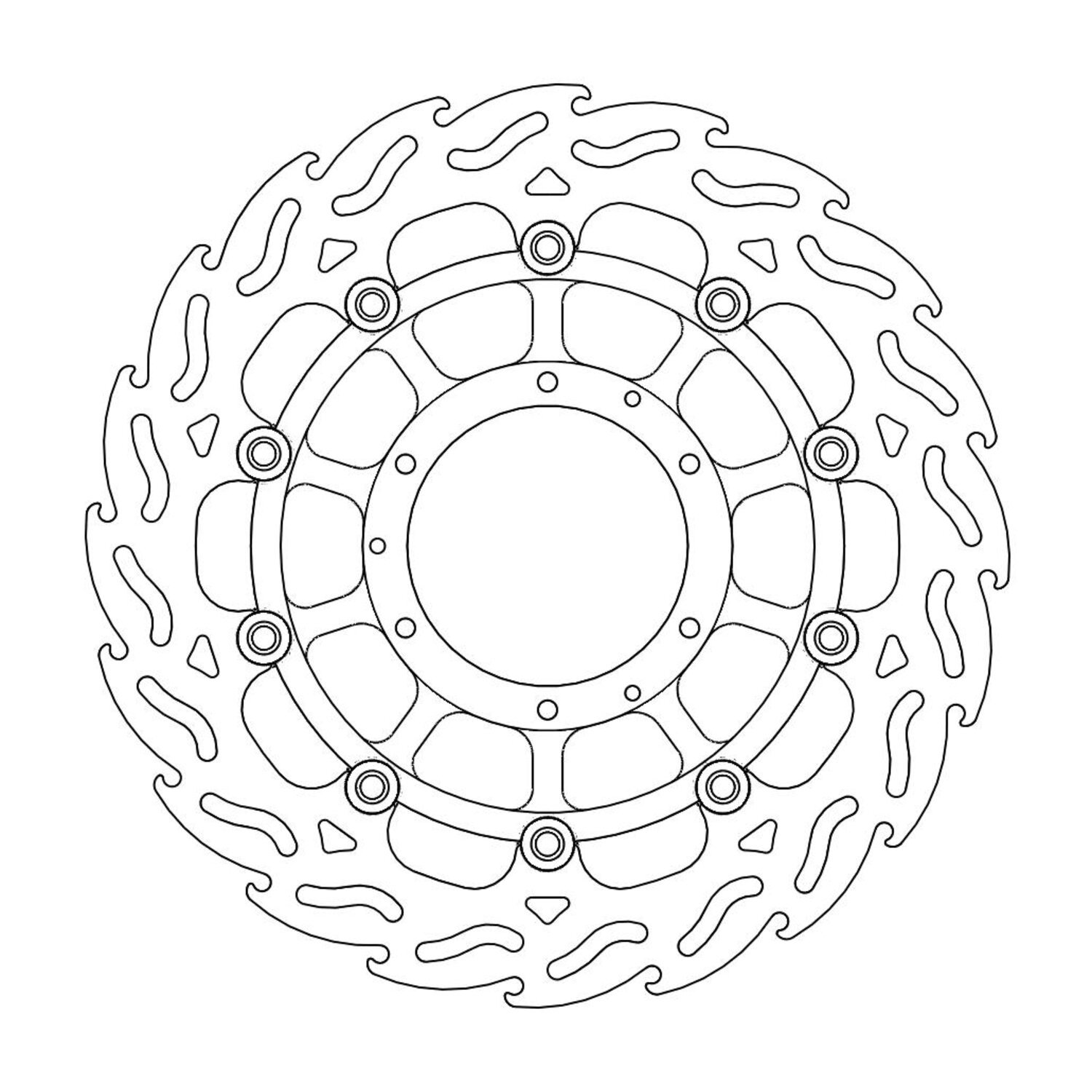 Moto-Master Flame series floating brake rotor