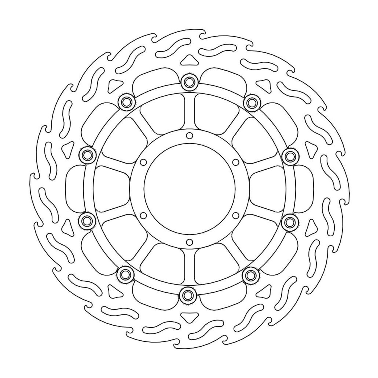 Moto-Master Flame series floating brake rotor