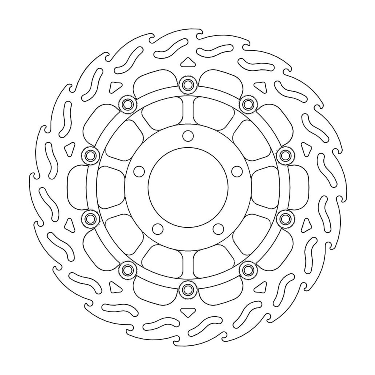 Moto-Master Flame series floating brake rotor