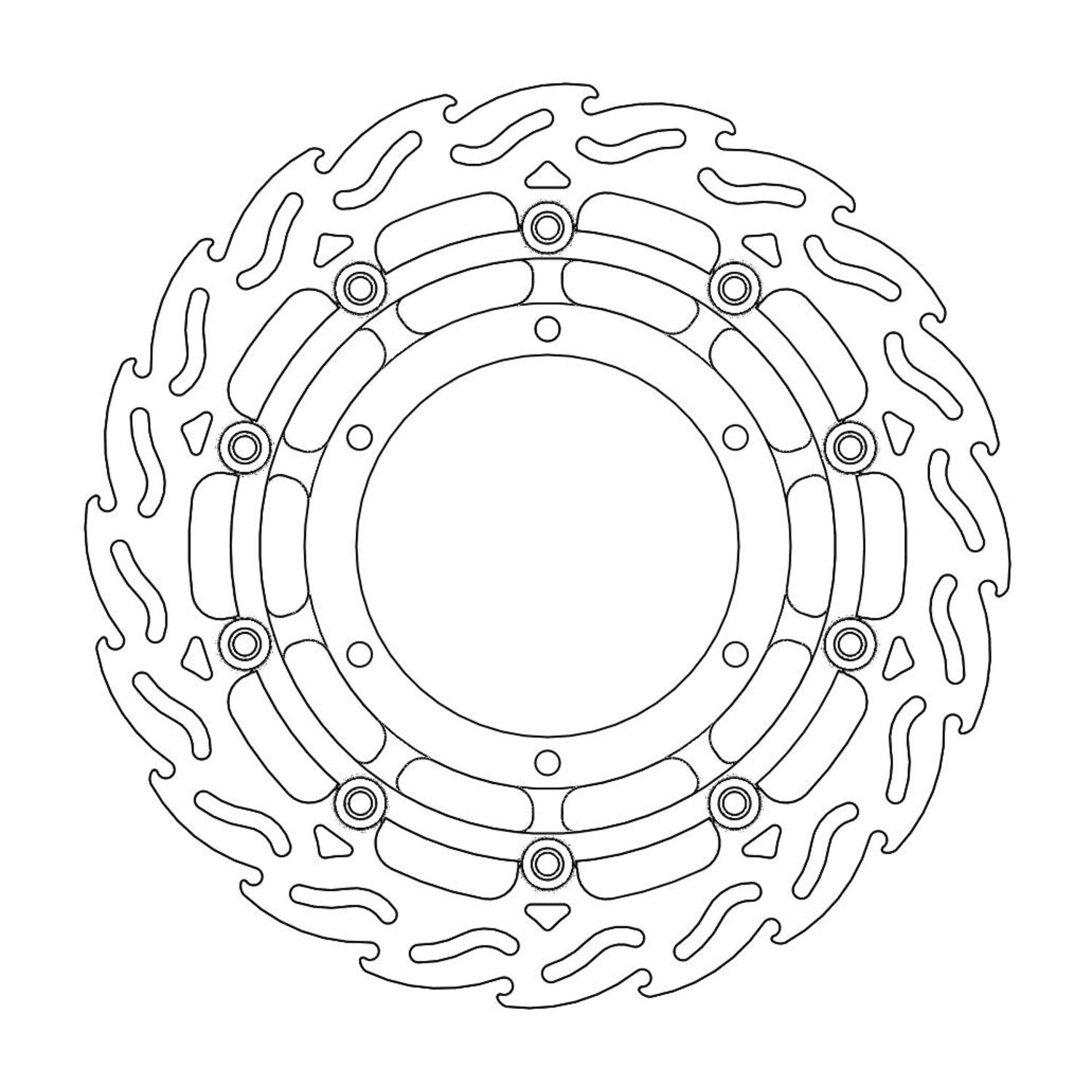 Moto-Master Flame series floating brake rotor