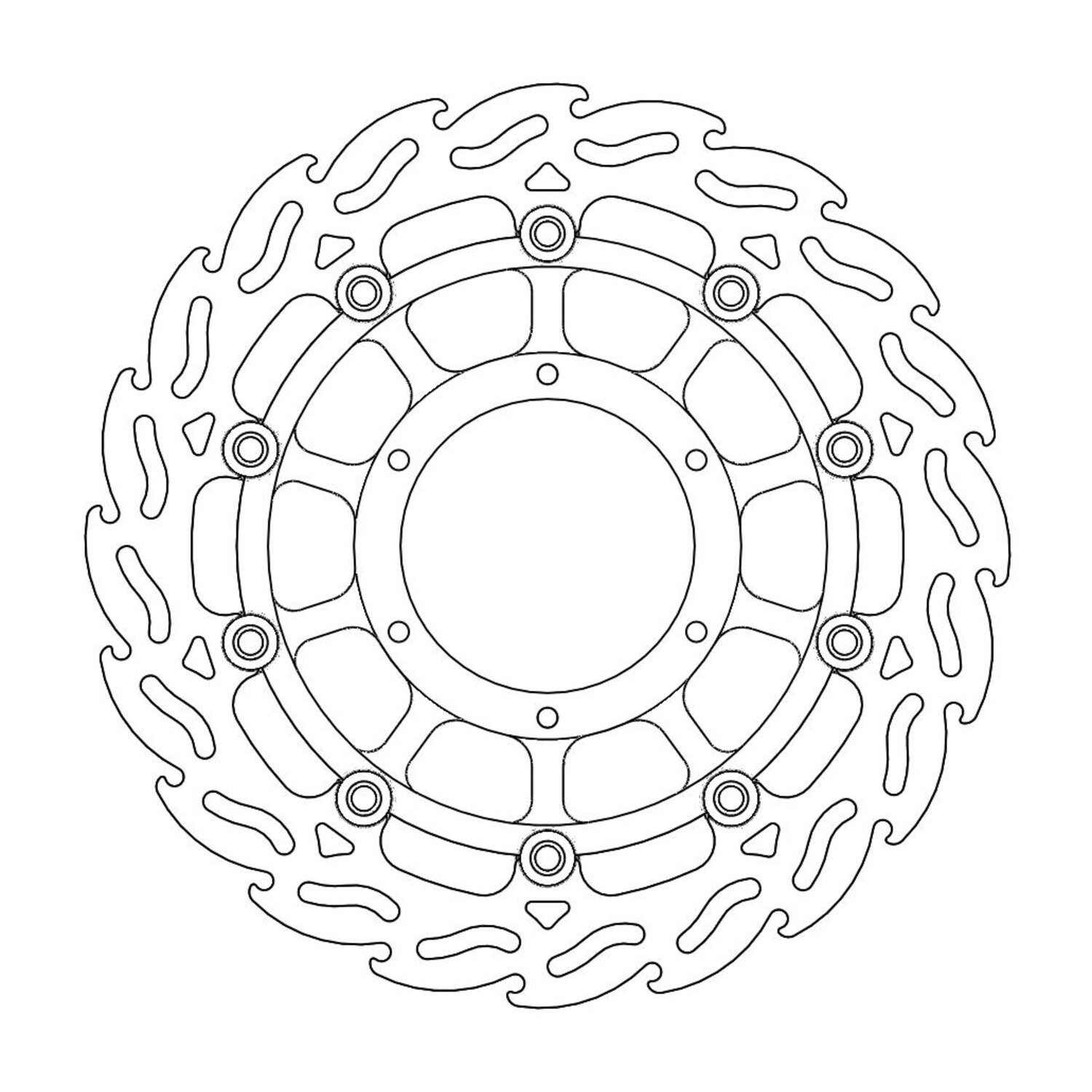 Moto-Master Flame series floating brake rotor