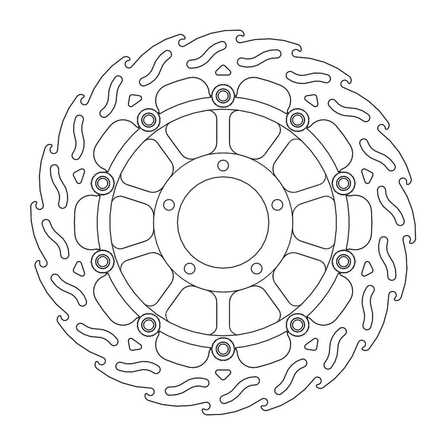 Moto-Master Flame series floating brake rotor